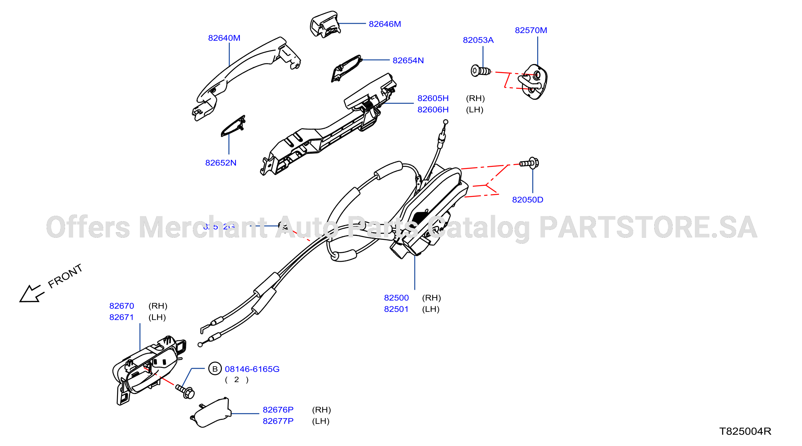 Rear Door Lock Handle