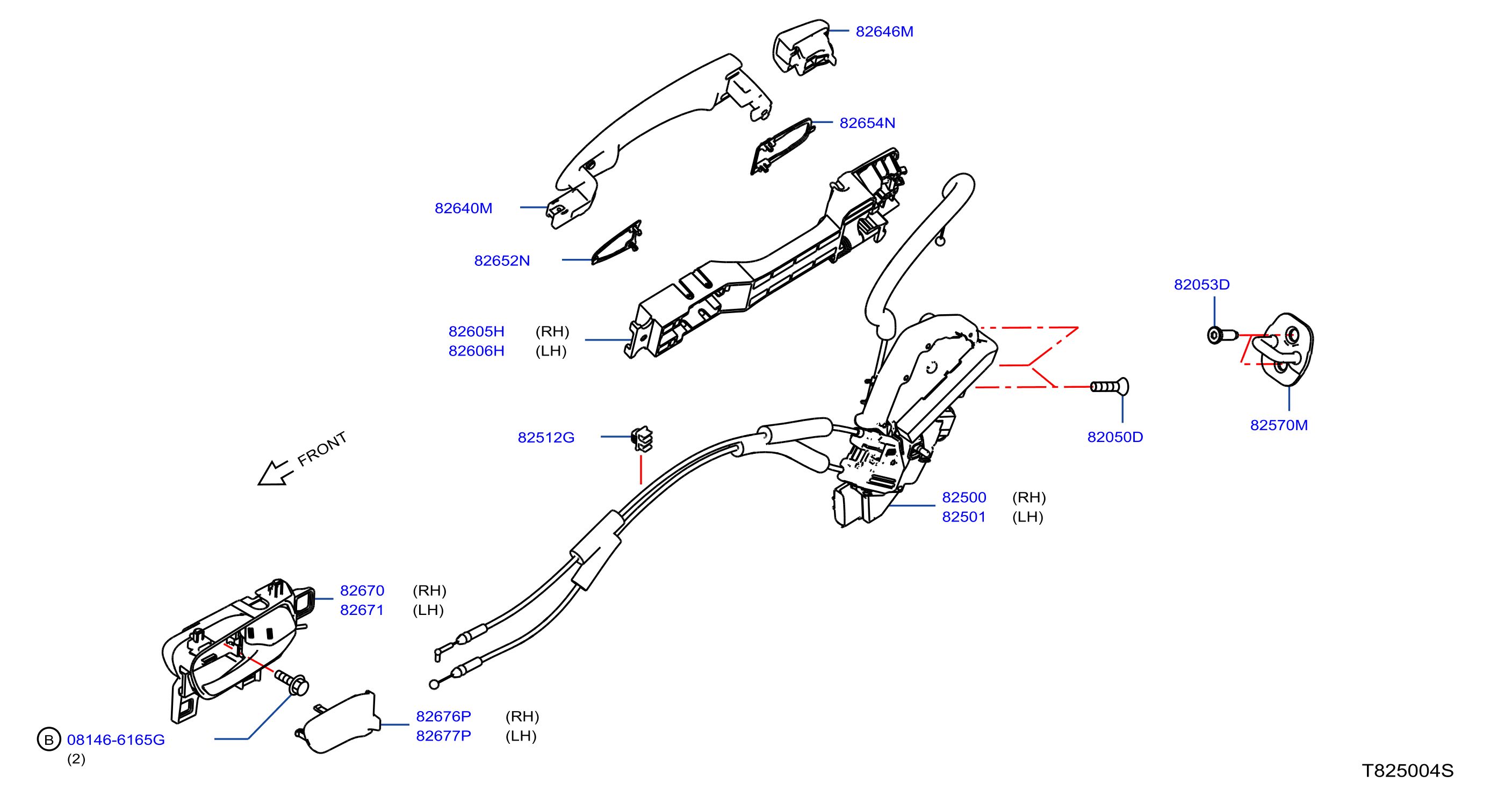 Rear Door Lock Handle
