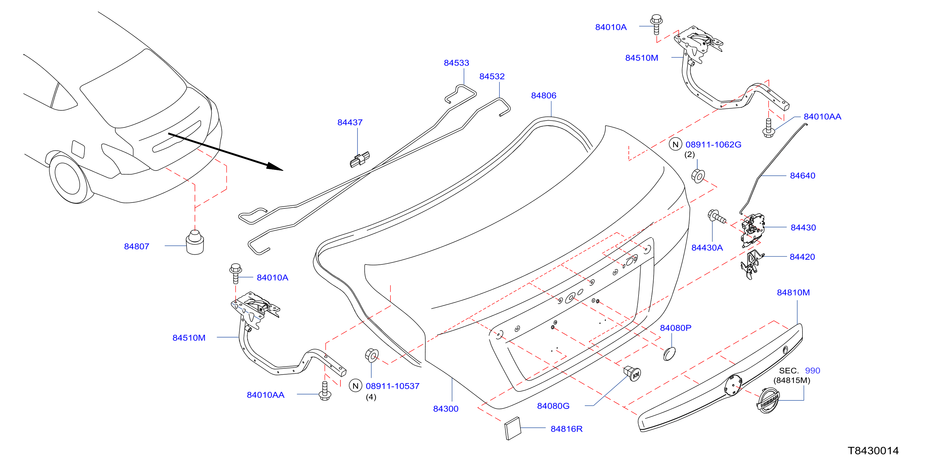 Trunk Lid Fitting Std