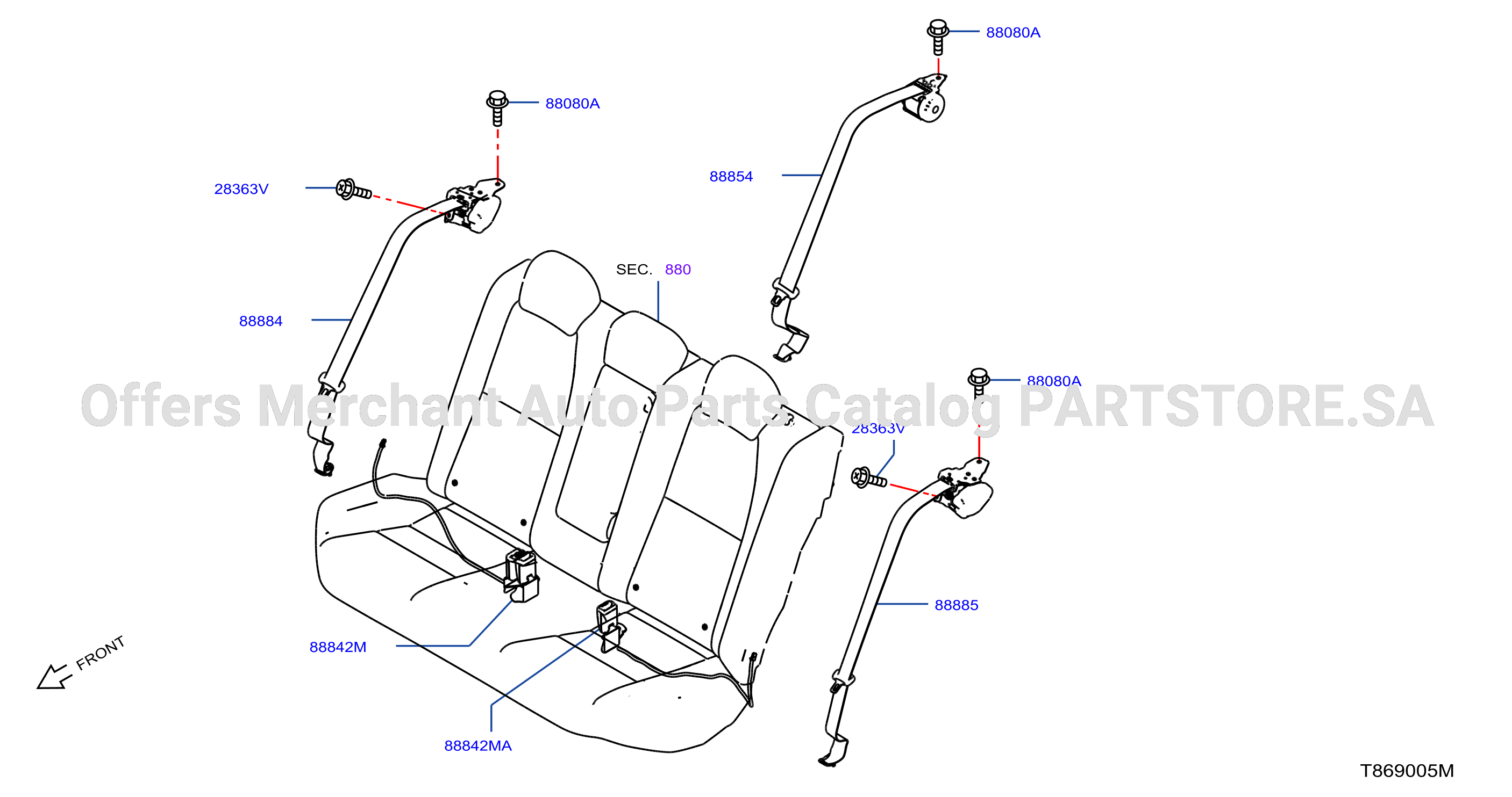 Rear Seat Belt