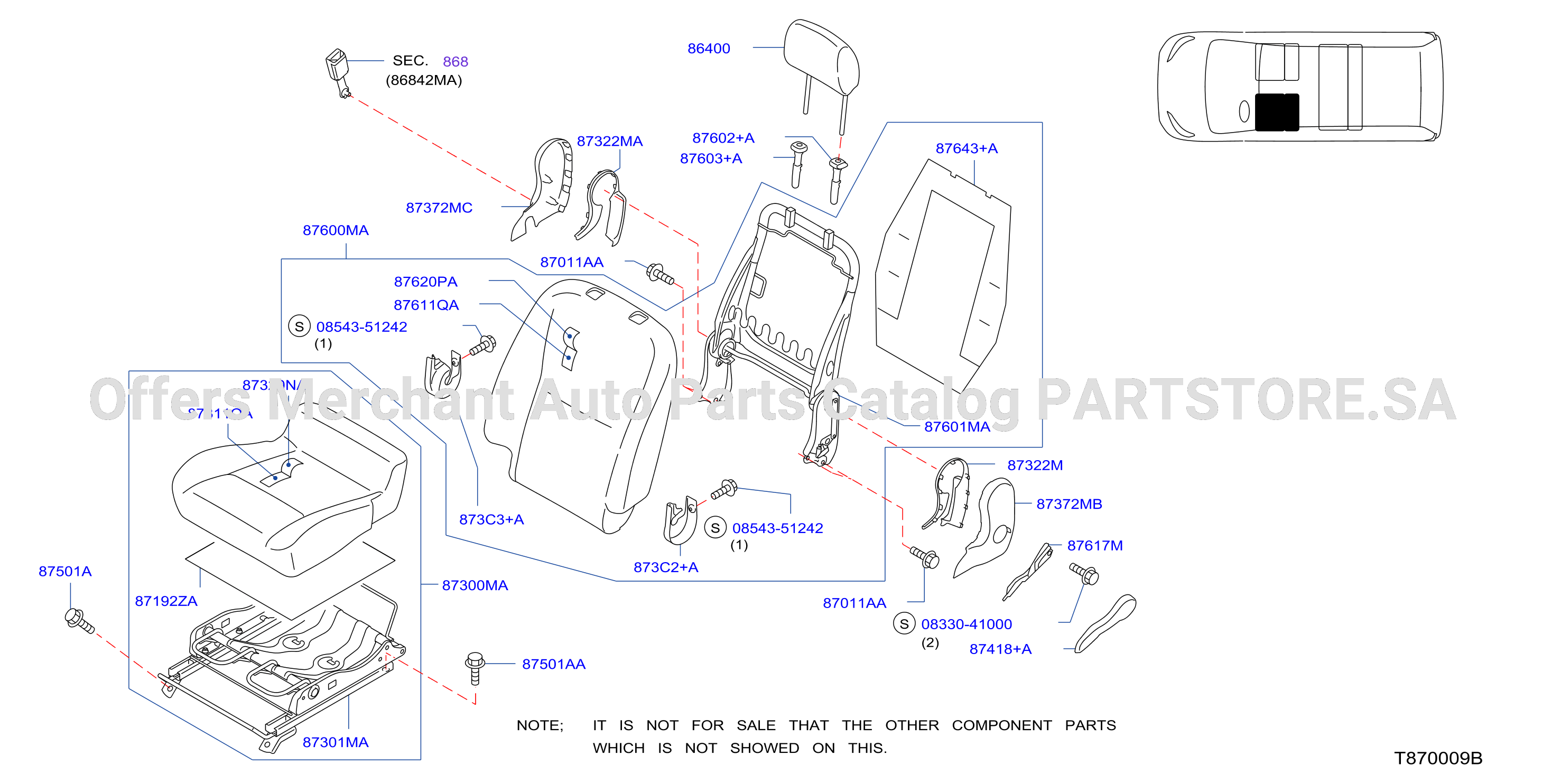 Front Seat Lh Seat Cloth A