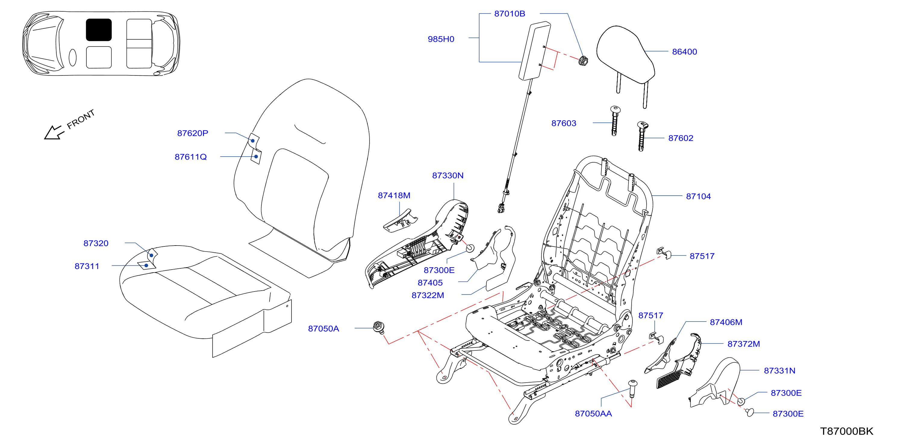 Front Seat Rh Seat W / O Side A B