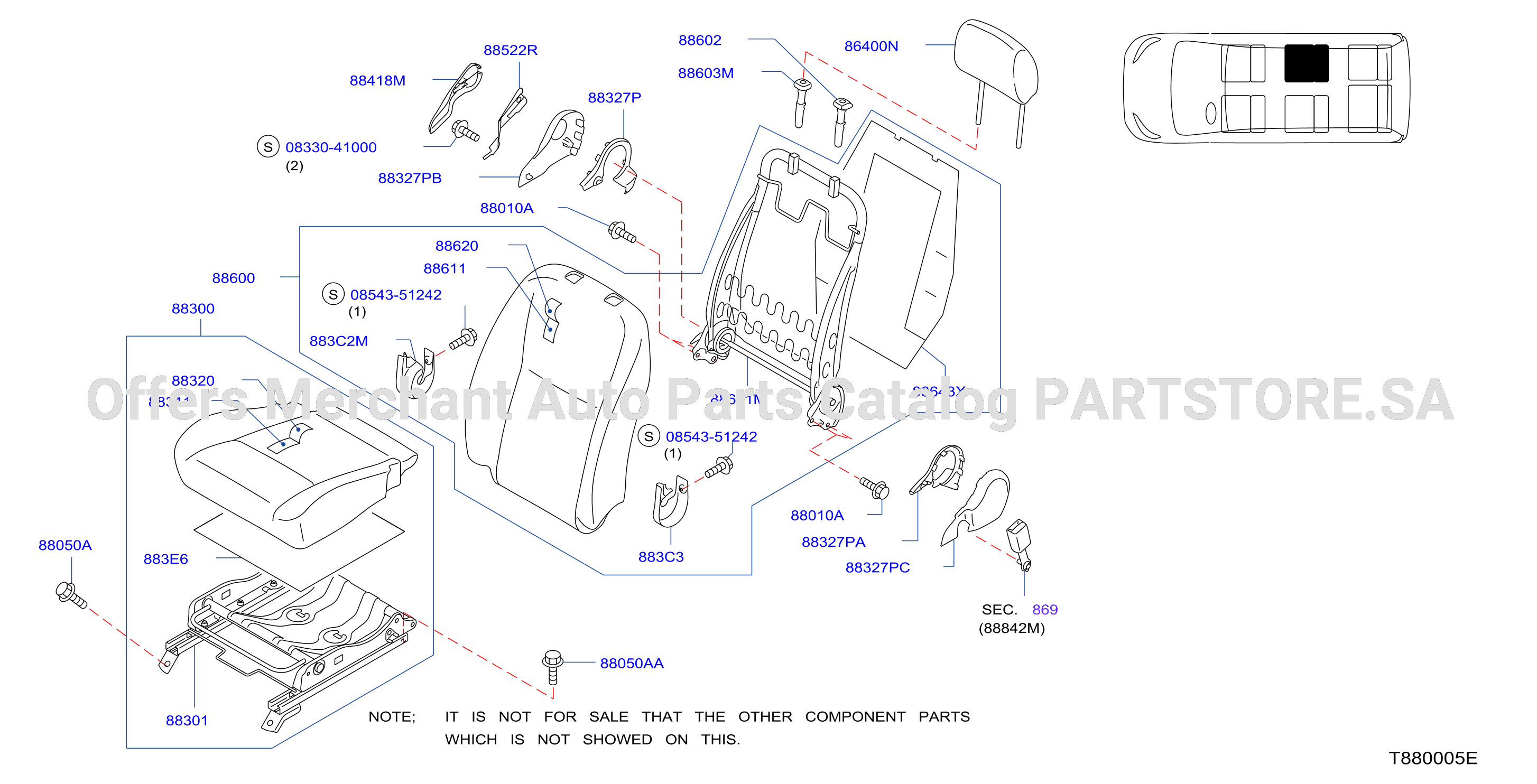 Rear Seat 223 2Nd Seat Rh