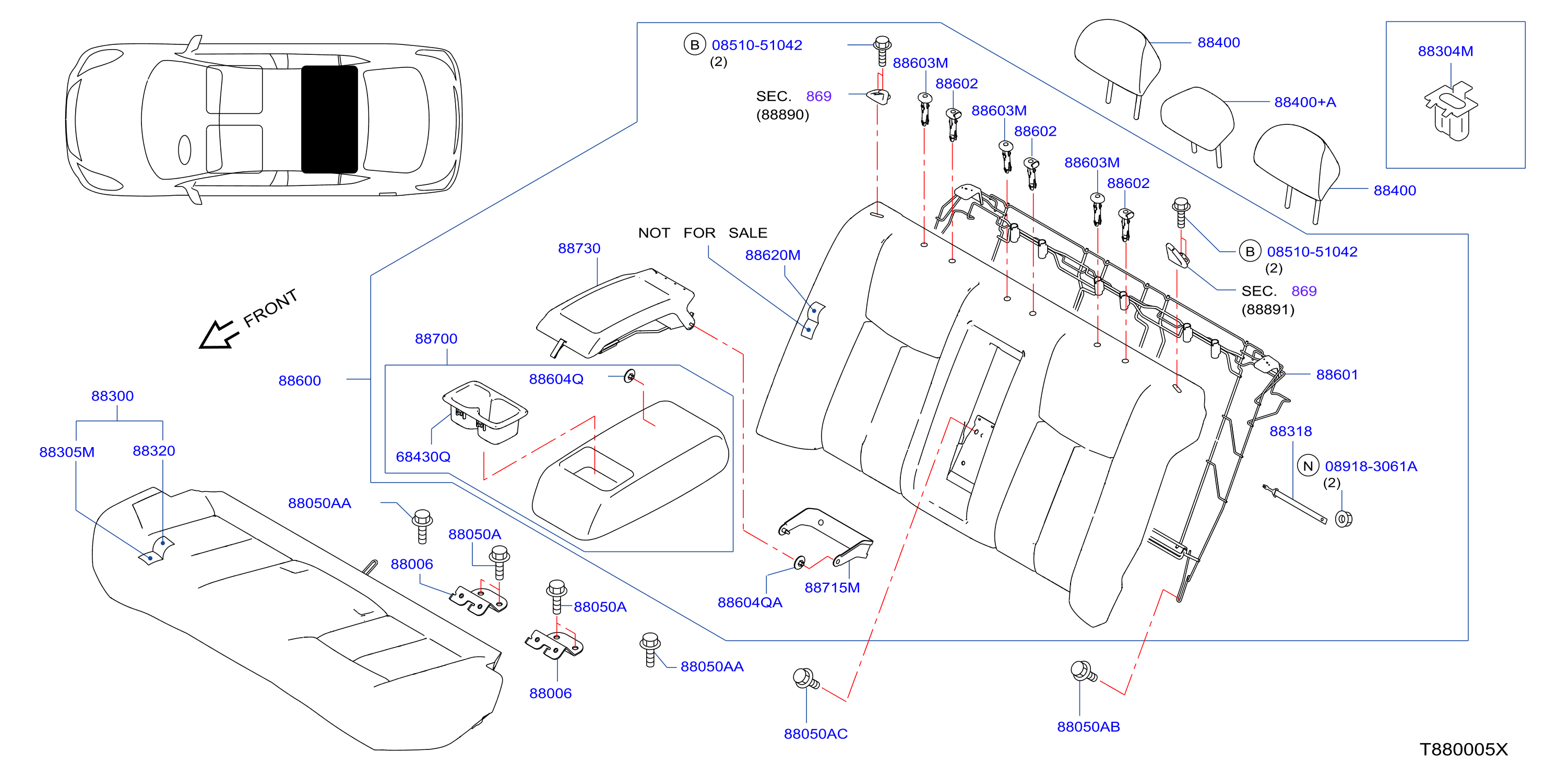 Rear Seat W / Side Ctr Hrst Armrest