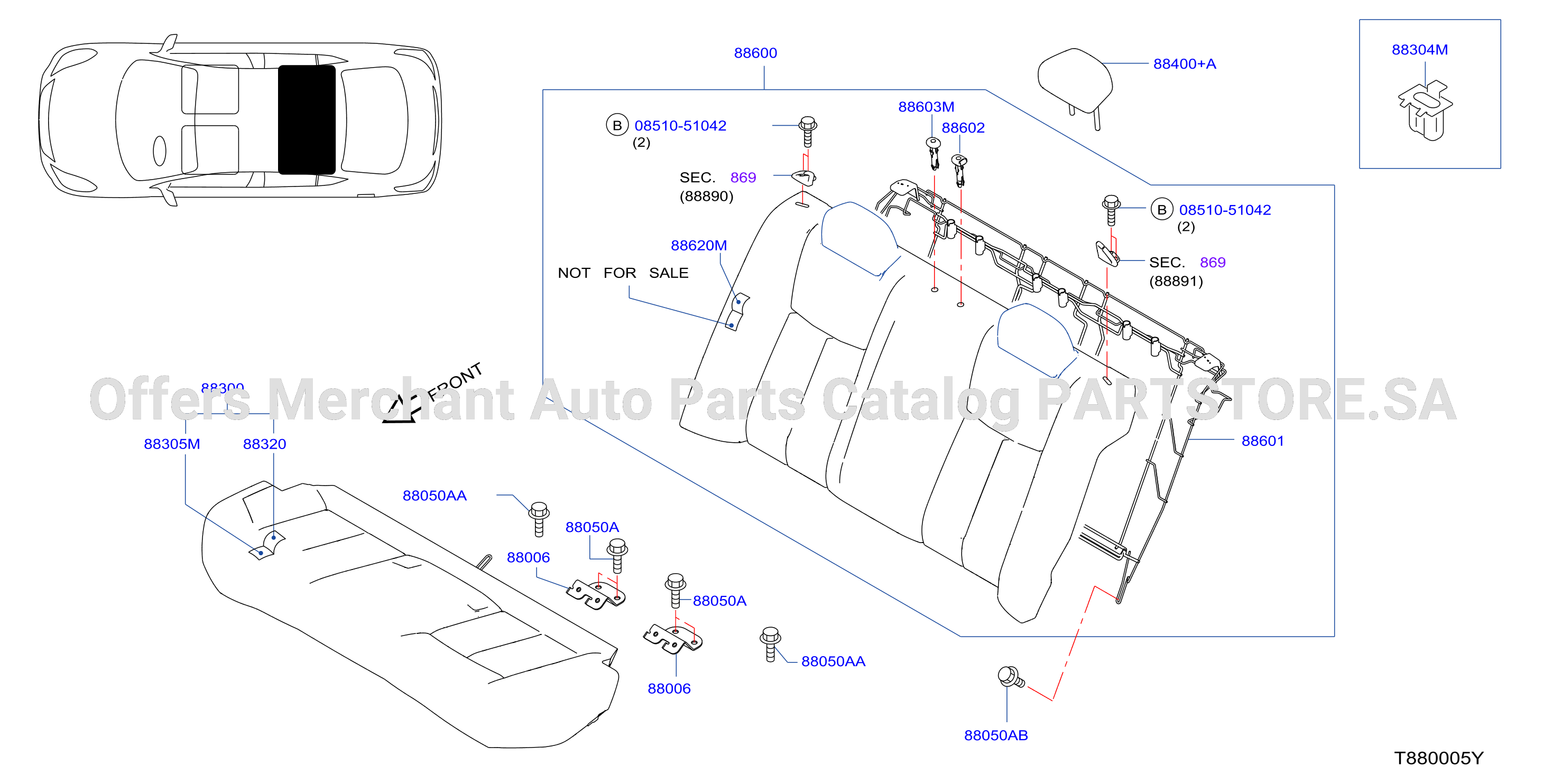 Rear Seat W / O Side Hrst W / 0 Armrest