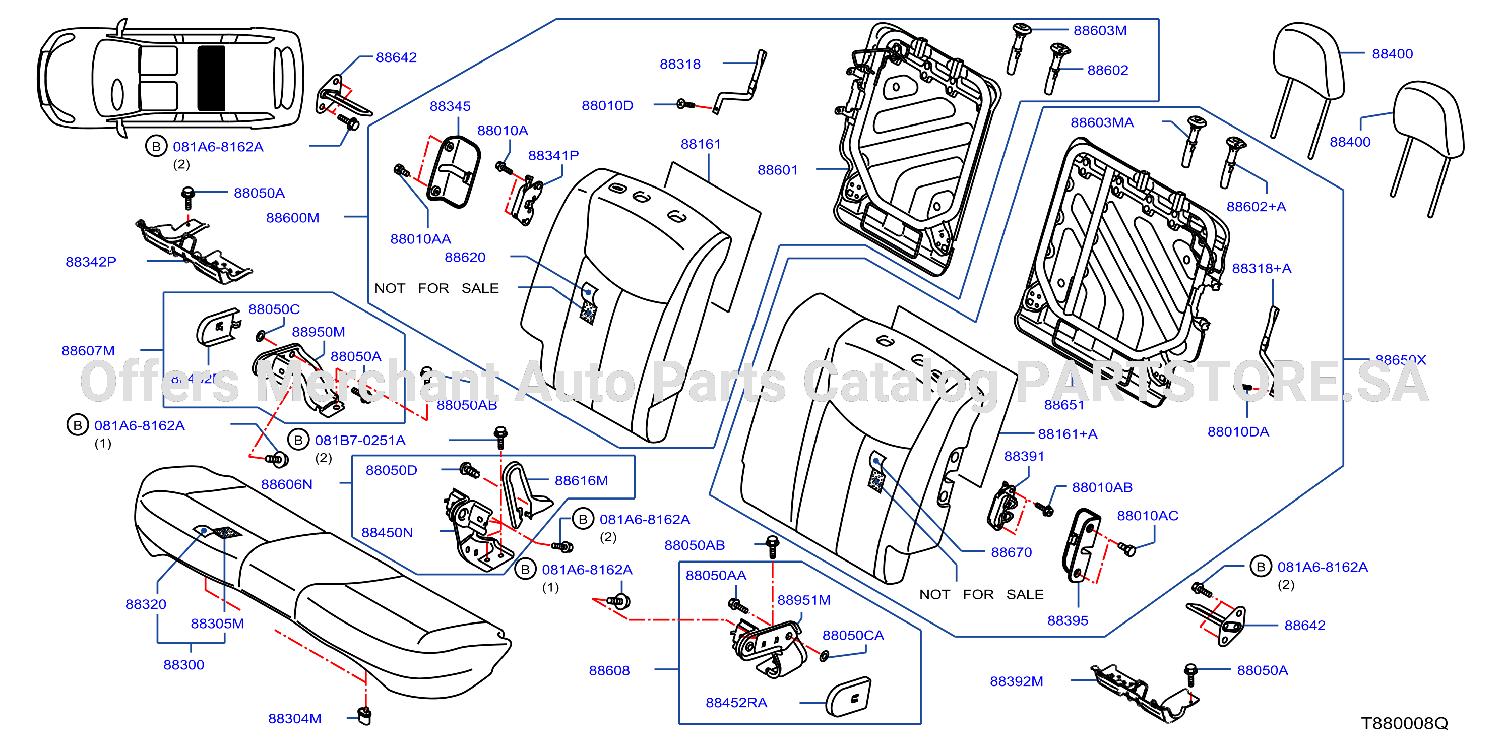 Rear Seat Bench Cush