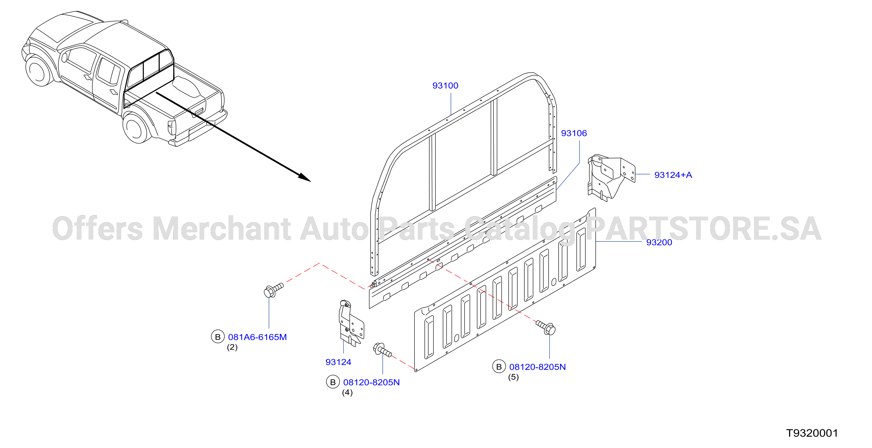 Rear Body Front Panel Guard Frame