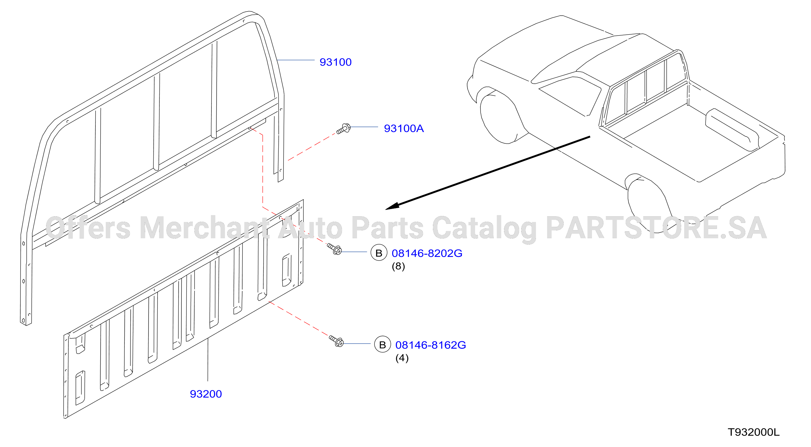 Rear Body Front Panel Guard Frame