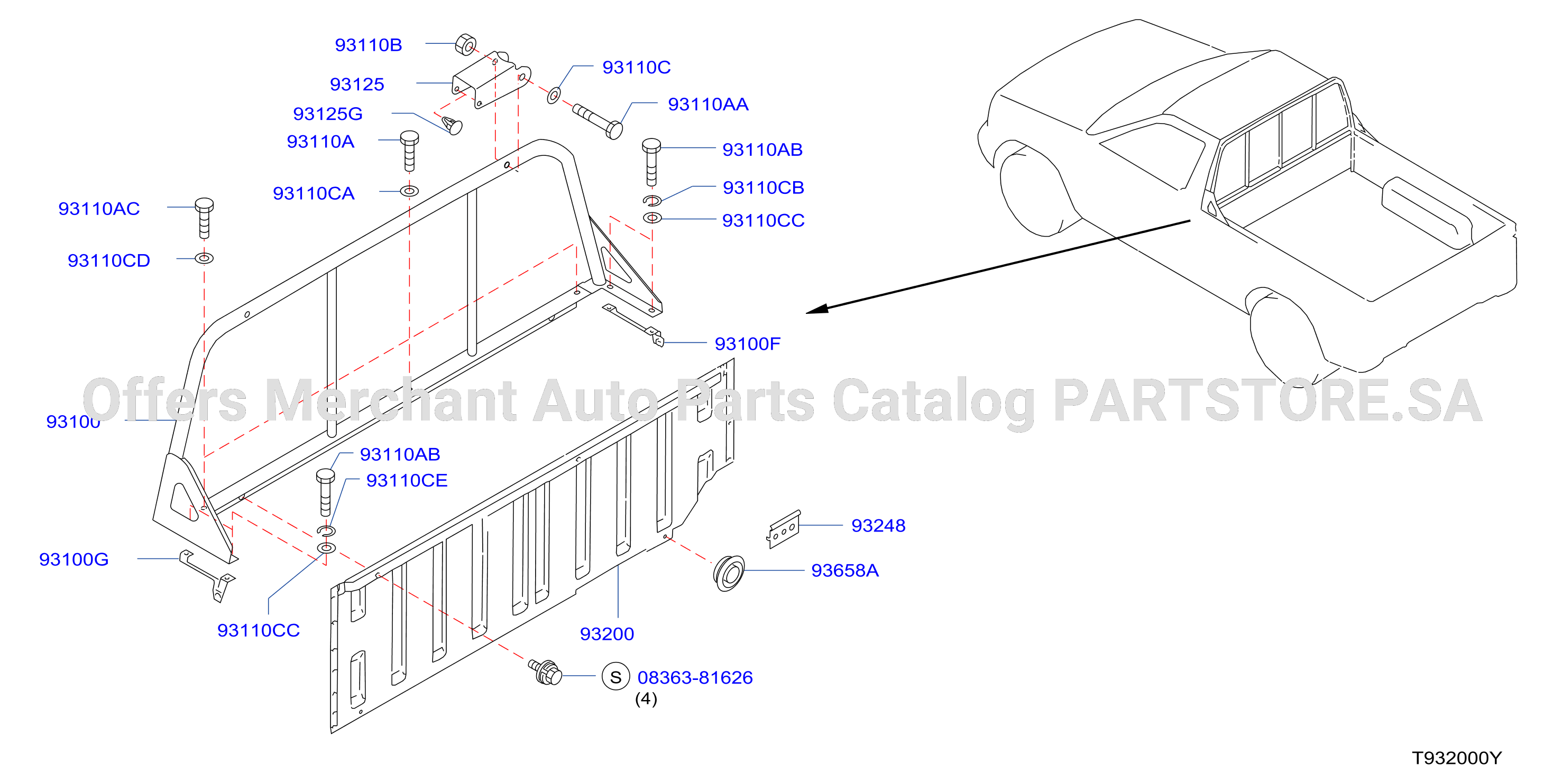 Rear Body Front Panel Guard Frame