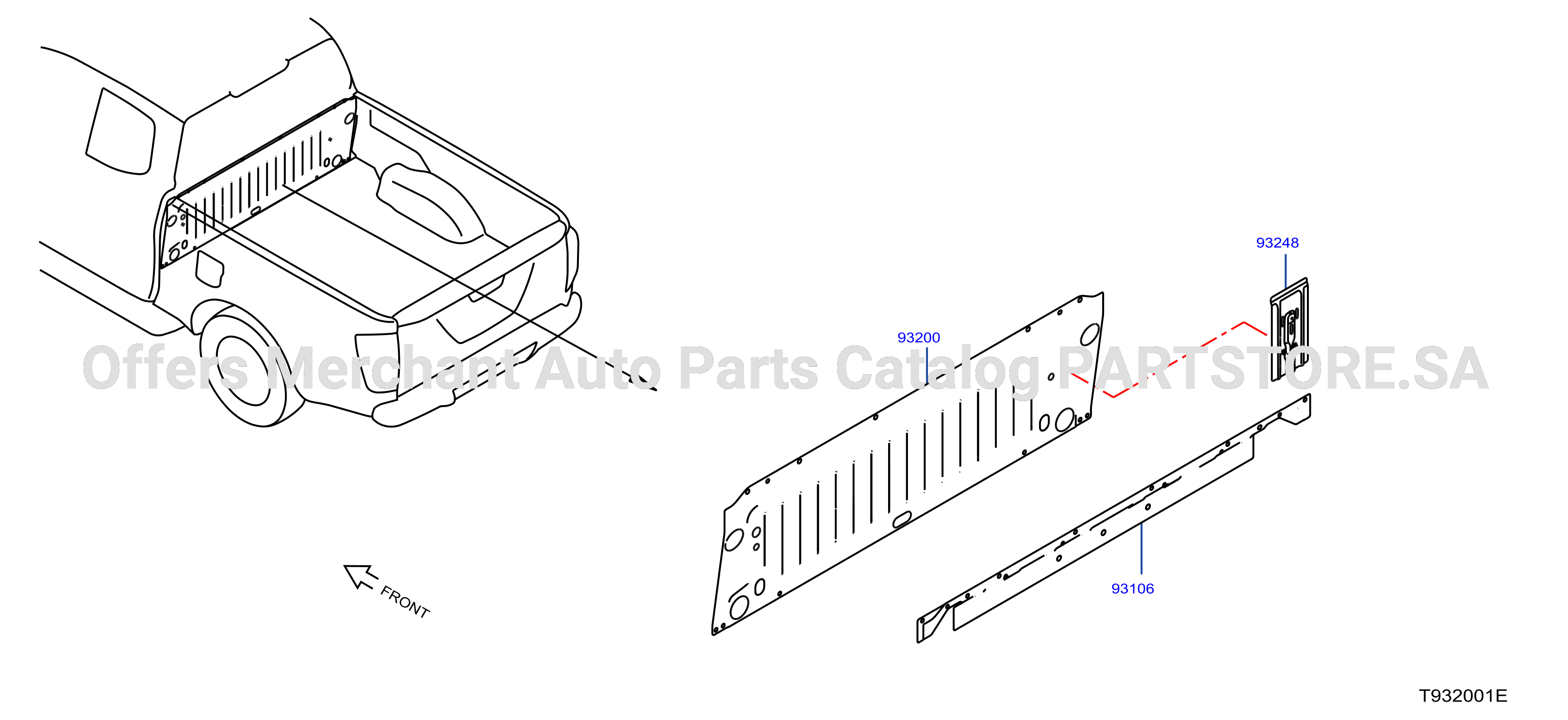 Rear Body Front Panel Guard Frame