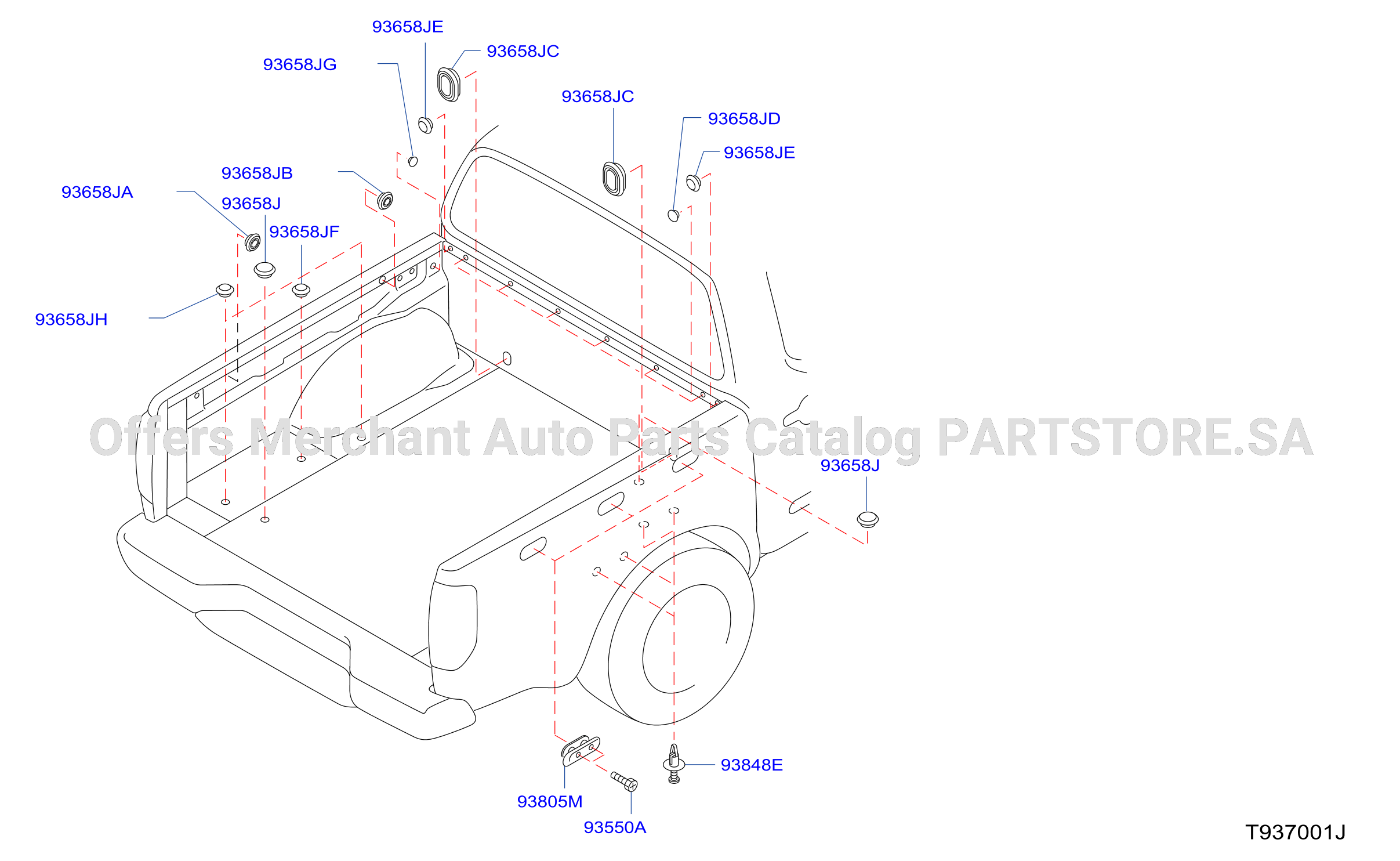 Rear Body Floor Fitting Plug No2
