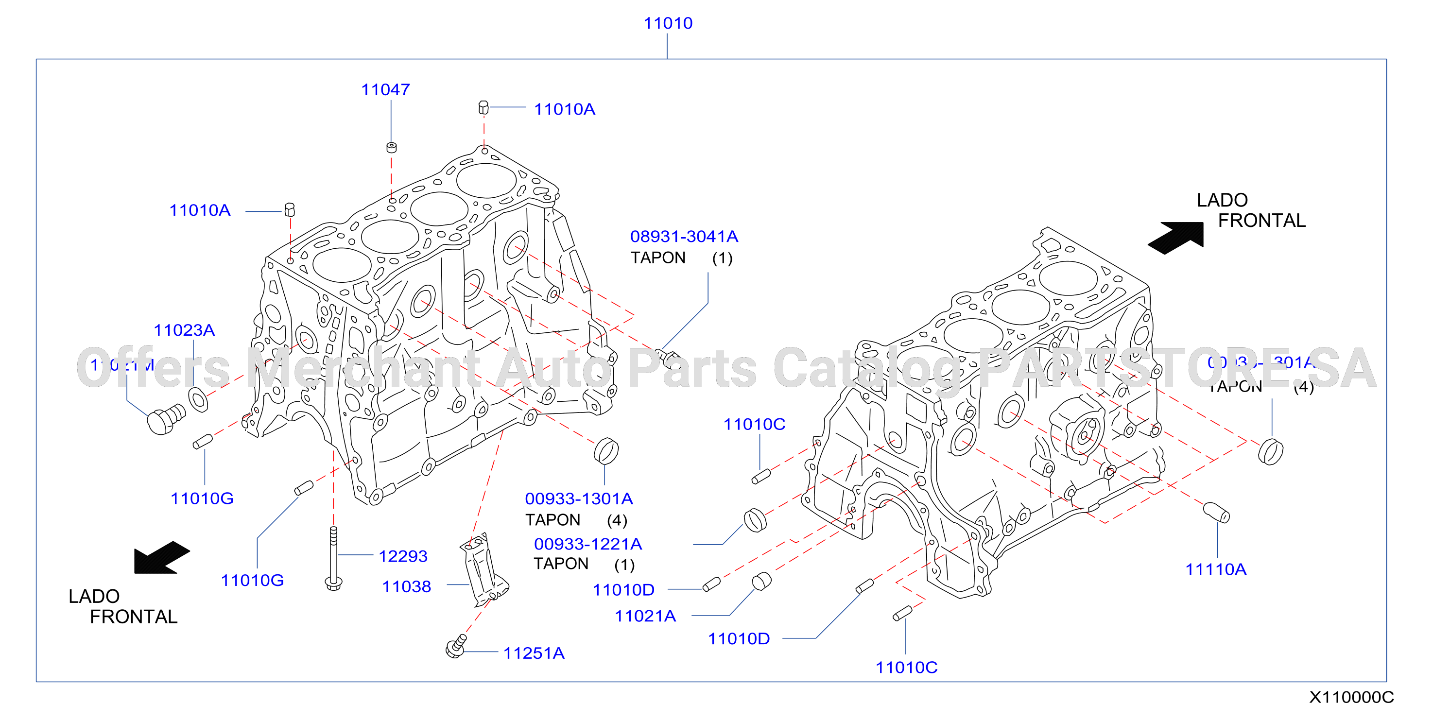 Cylinder Block Oil Pan Component Parts