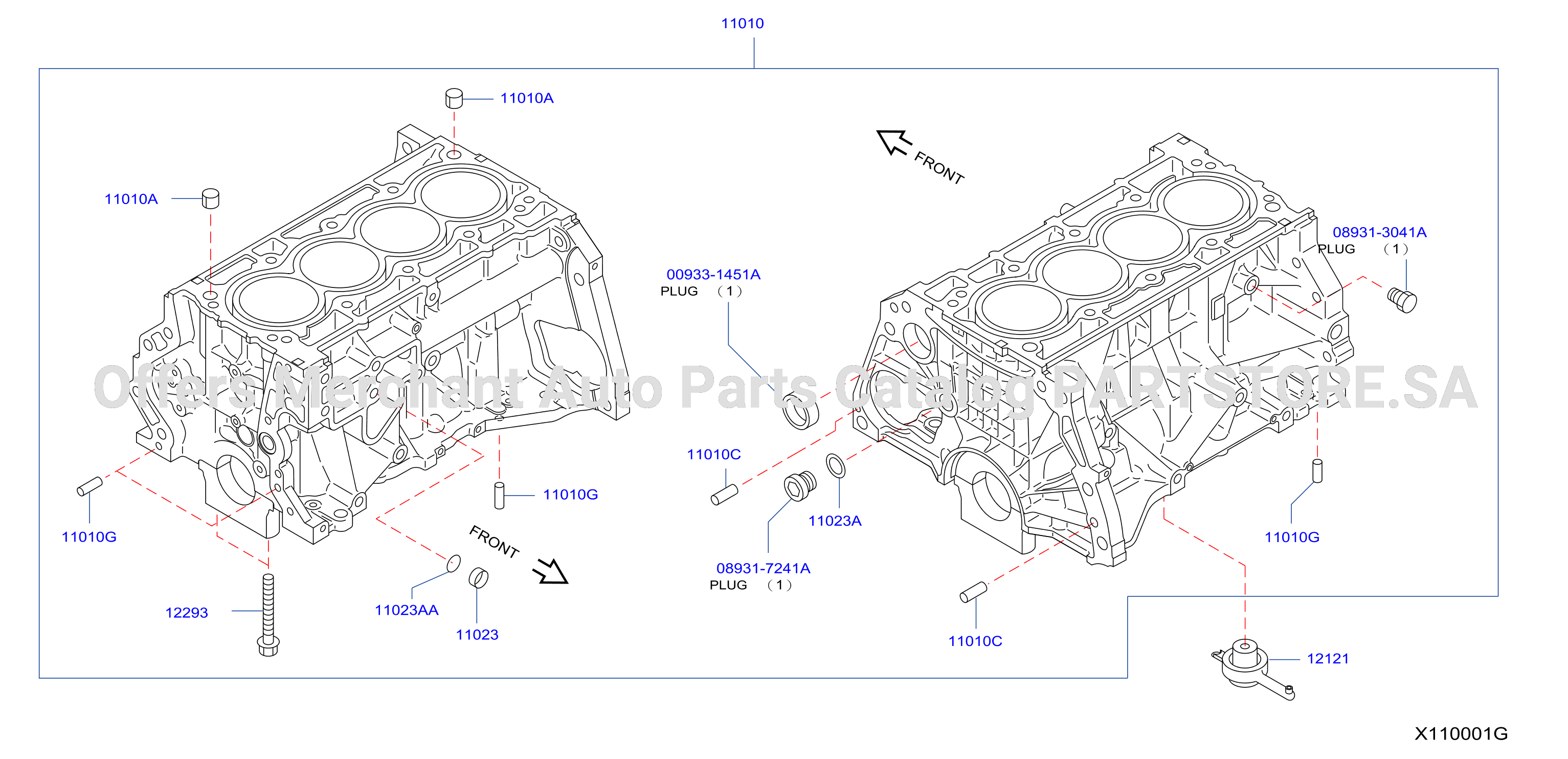 Cylinder Block Oil Pan Component Parts
