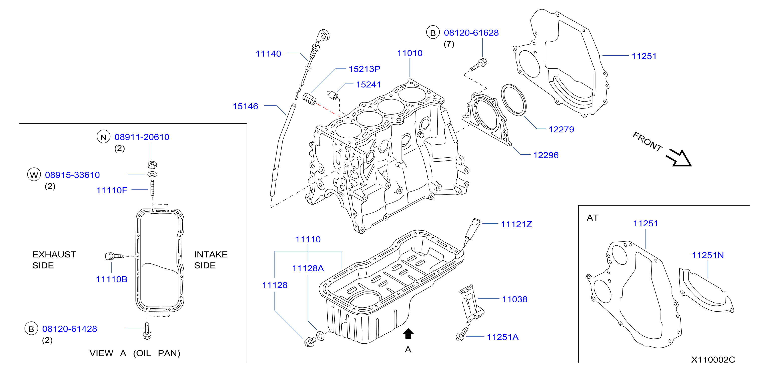 Cylinder Block Oil Pan Component Parts