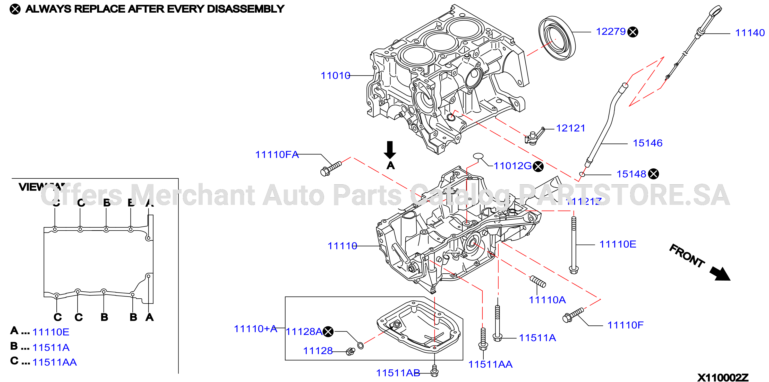 Cylinder Block Oil Pan Assembly