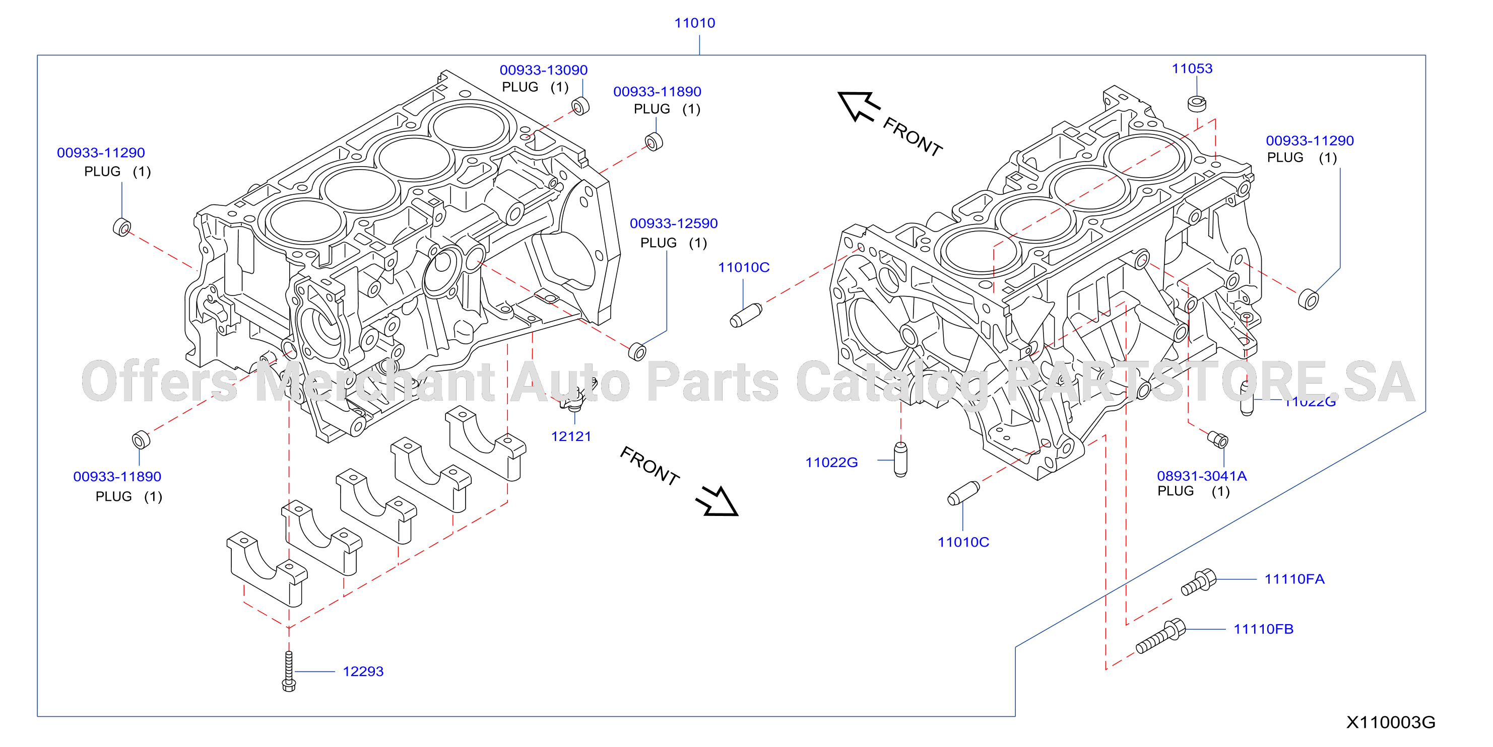 Cylinder Block Oil Pan Component Parts