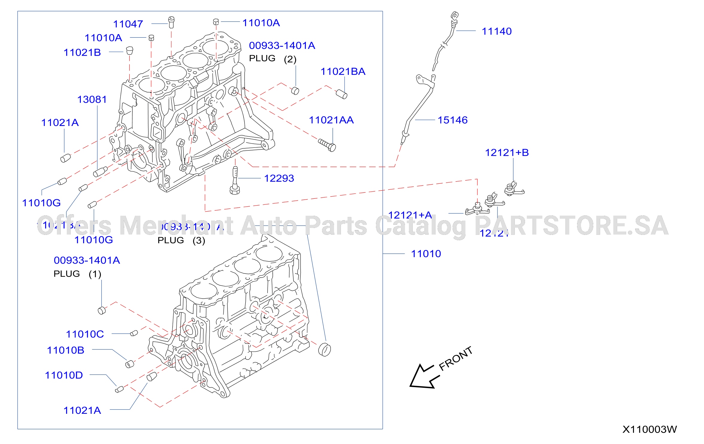 Cylinder Block Oil Pan Component Parts