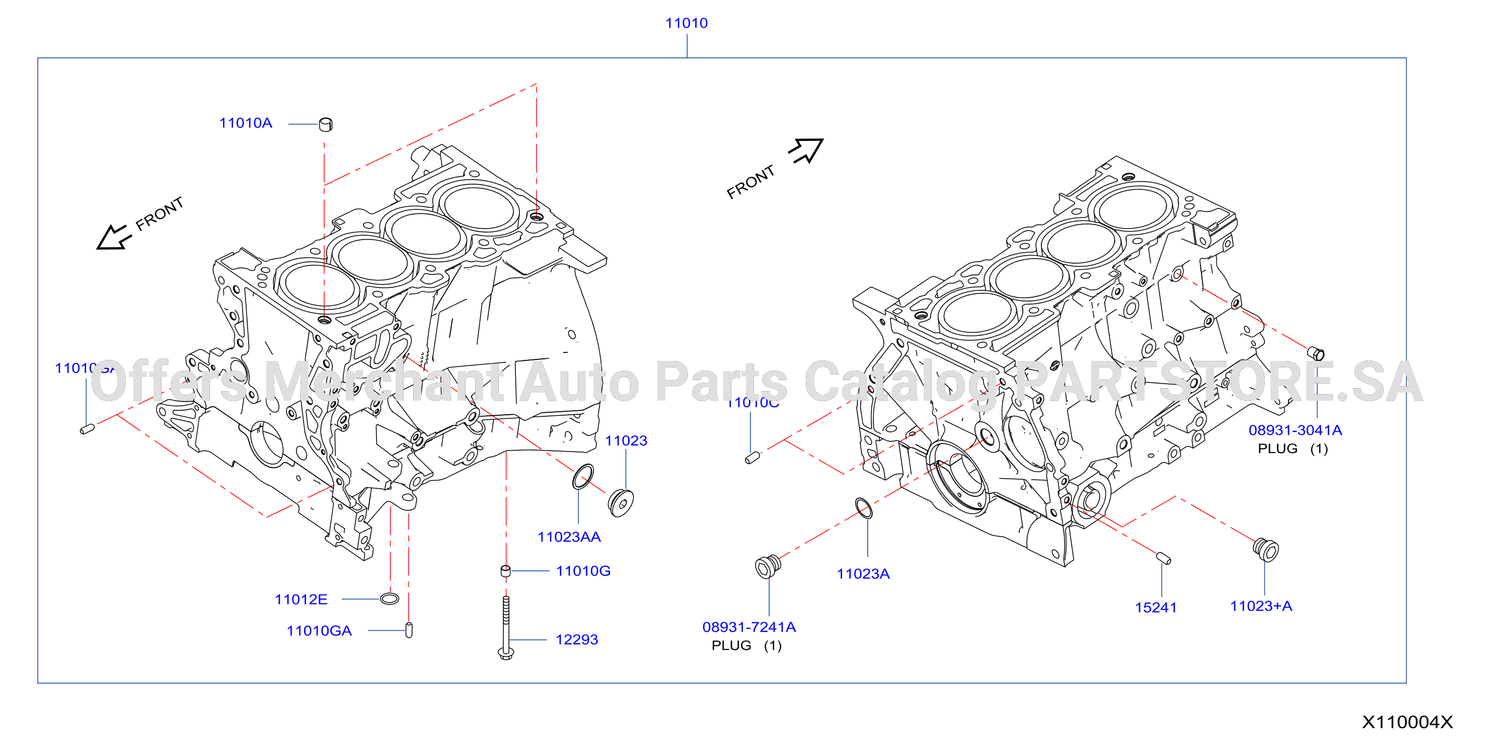 Cylinder Block Oil Pan Component Parts