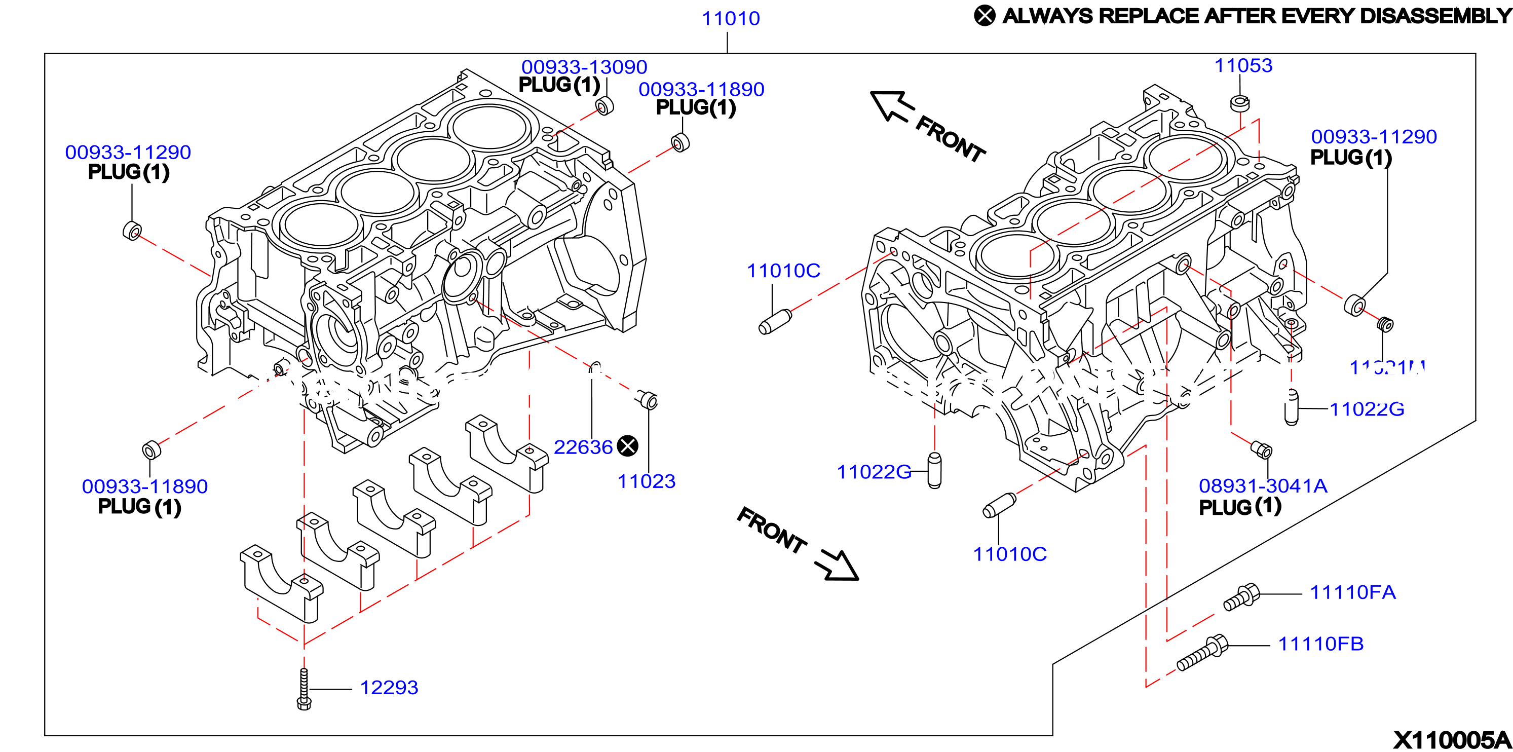 Cylinder Block Oil Pan Component Parts