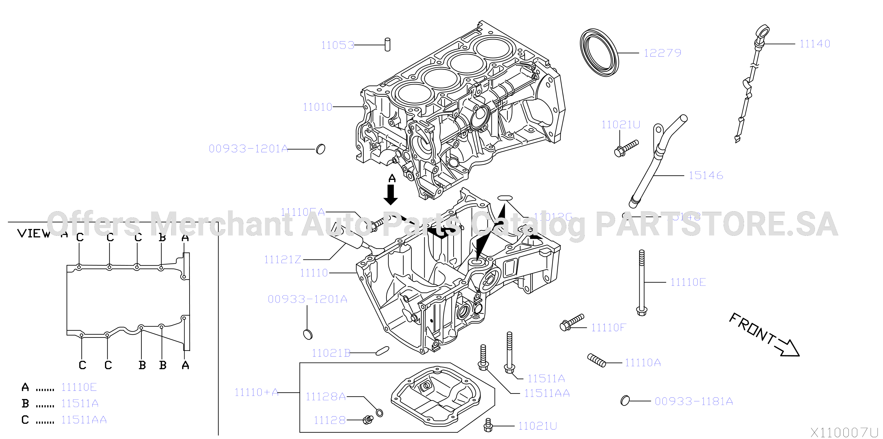 Cylinder Block Oil Pan Assembly