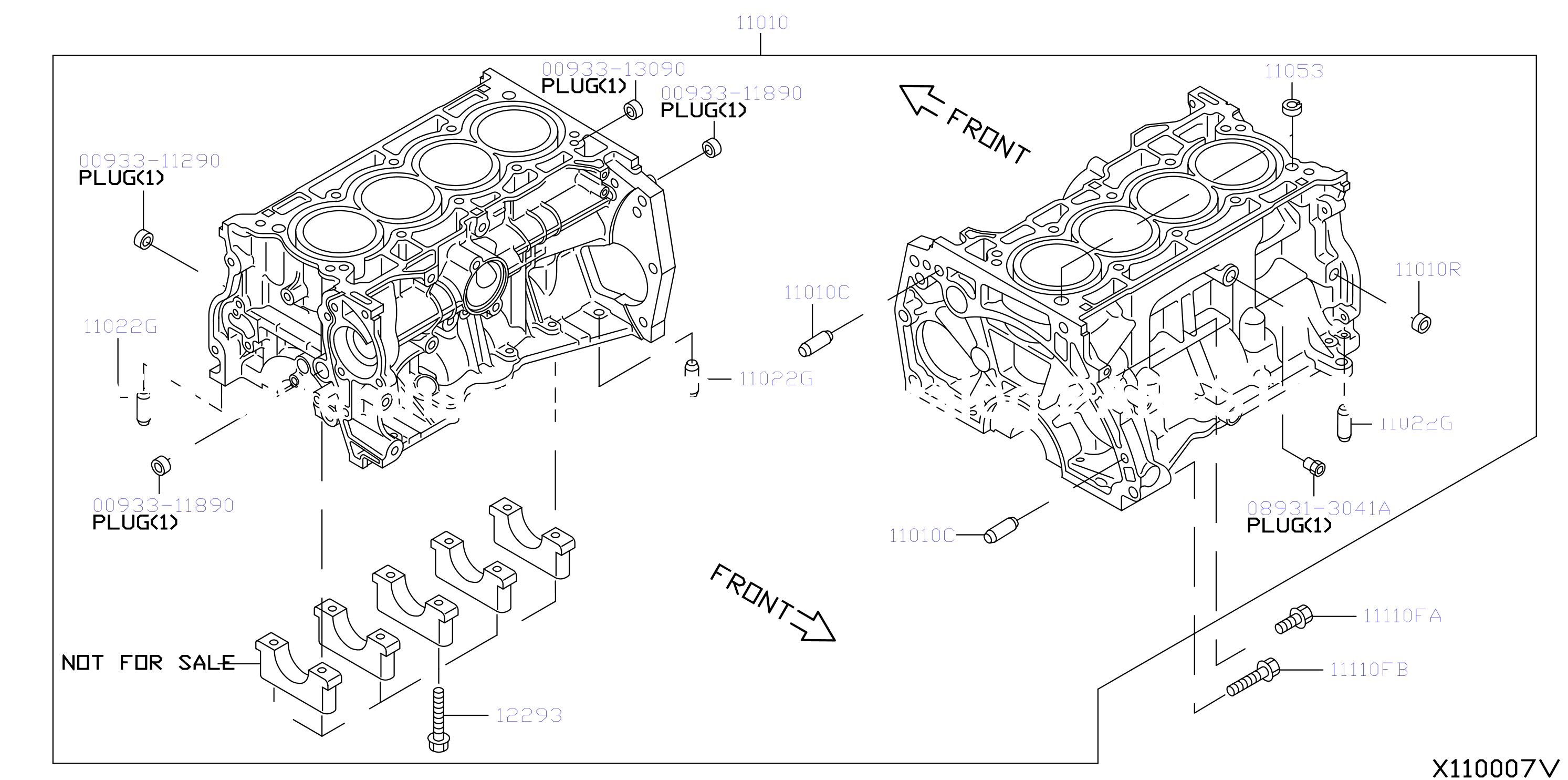 Cylinder Block Oil Pan Component Parts
