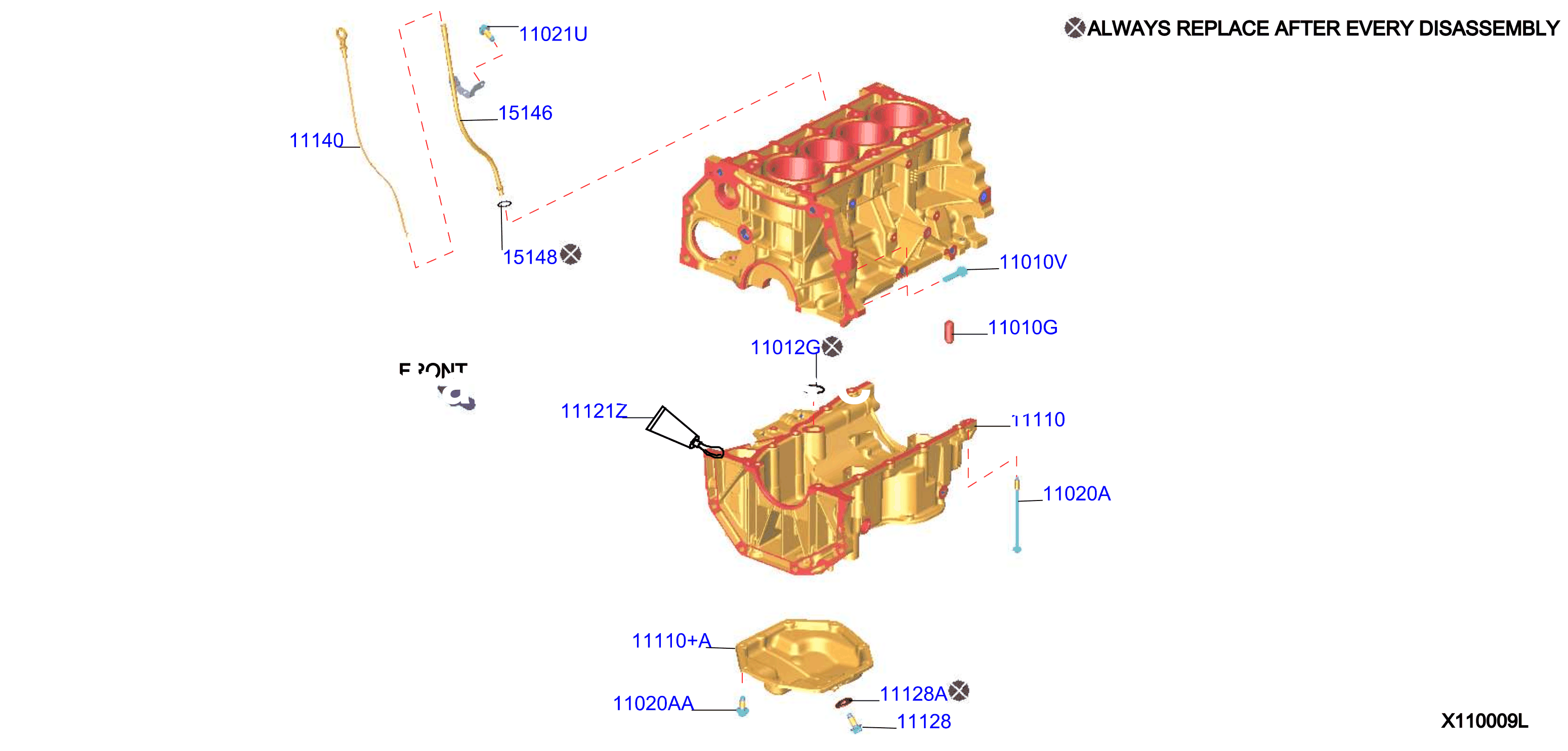 Cylinder Block Oil Pan Component Parts