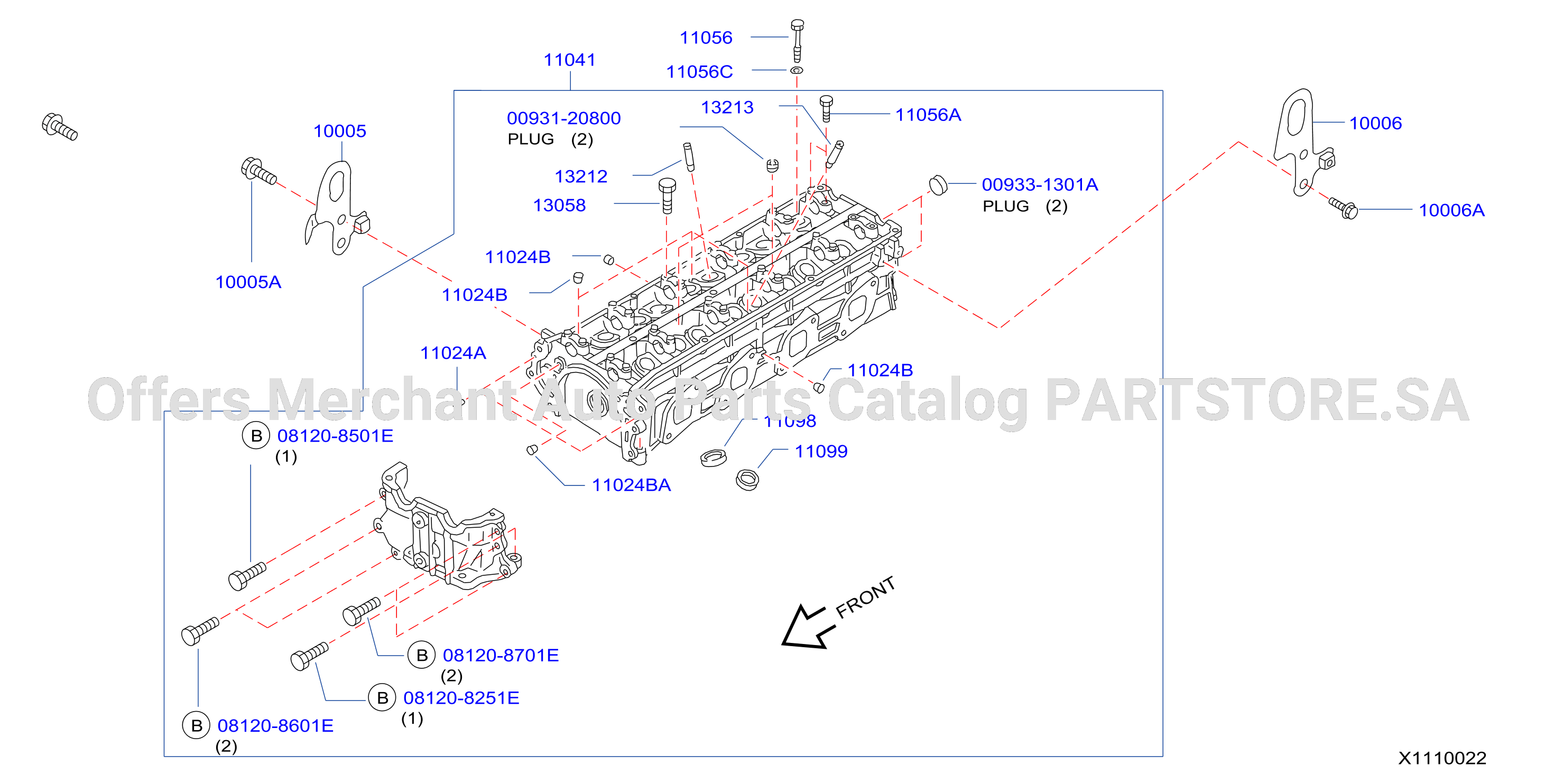 Cylinder Head Rocker Cover Component Parts