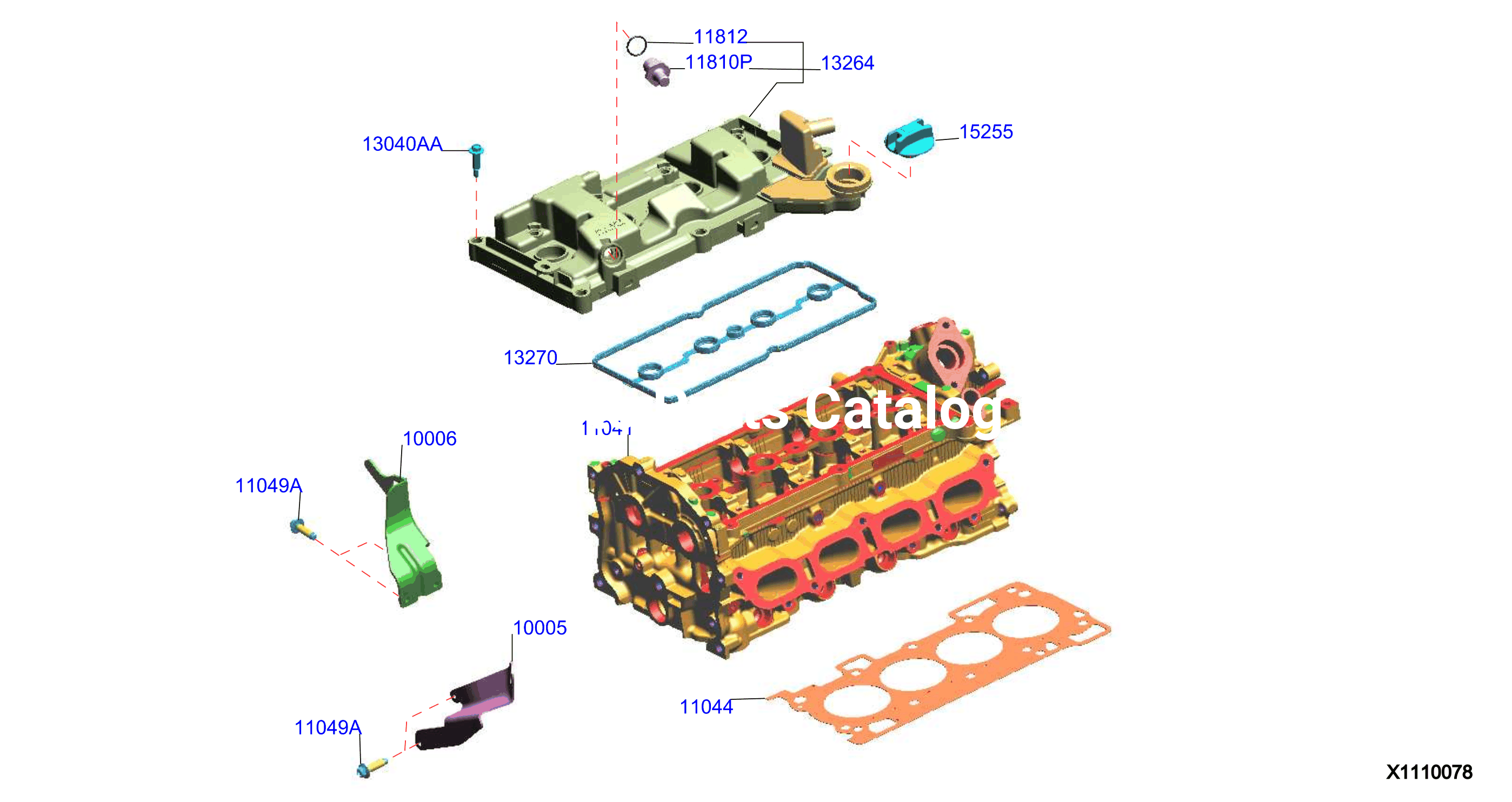Cylinder Head Rocker Cover Assembly