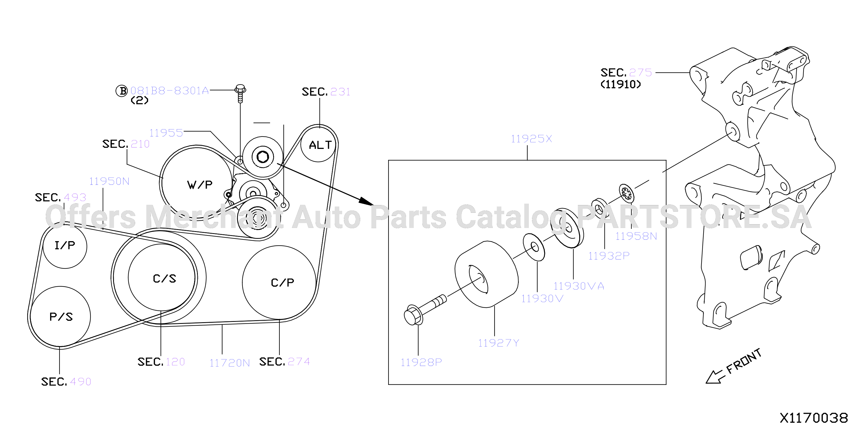 Fan Compressor Power Steering Belt Fan Compressor Power Steering Belt