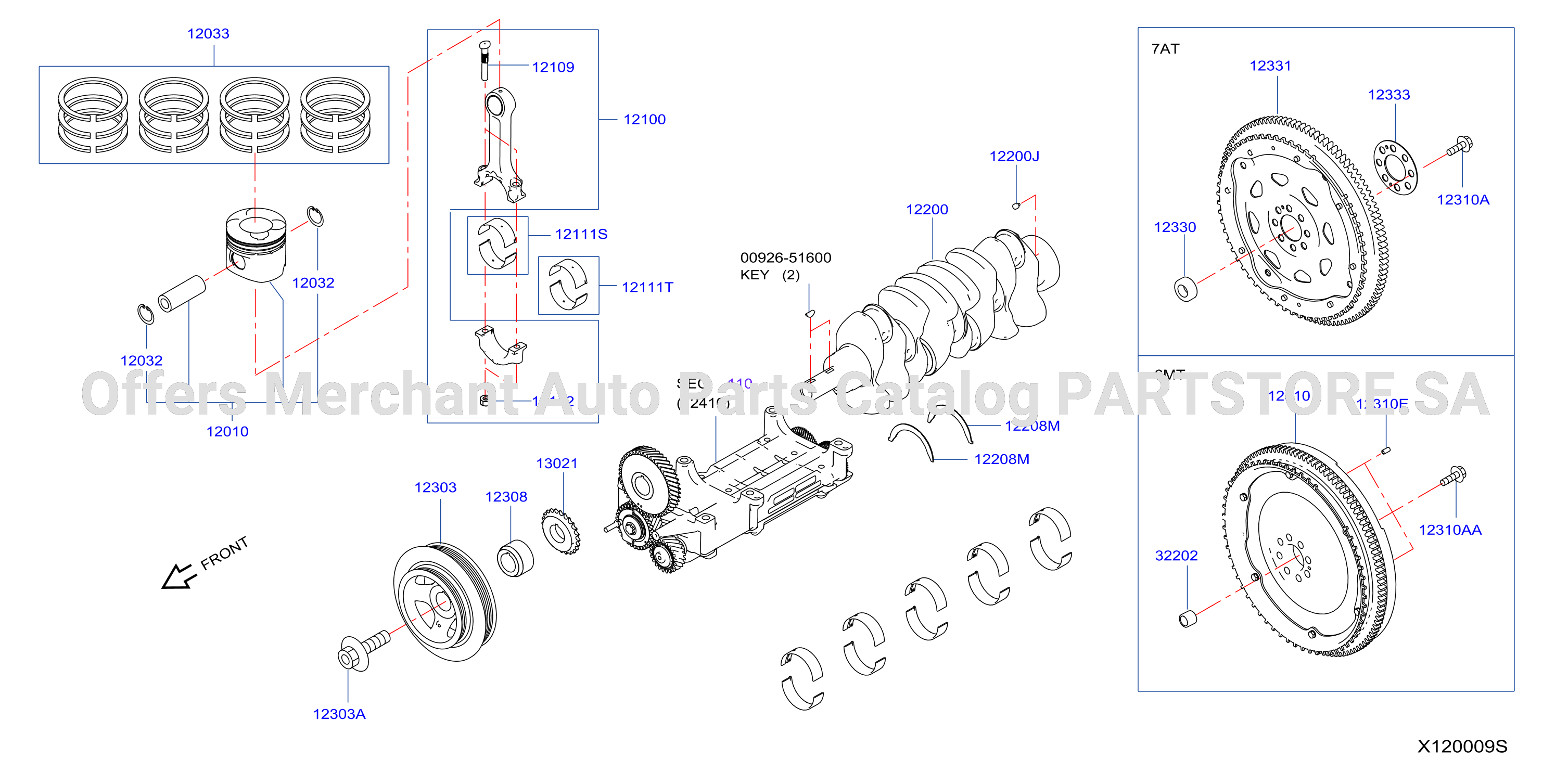 Piston Crankshaft Flywheel Piston Crankshaft Flywheel