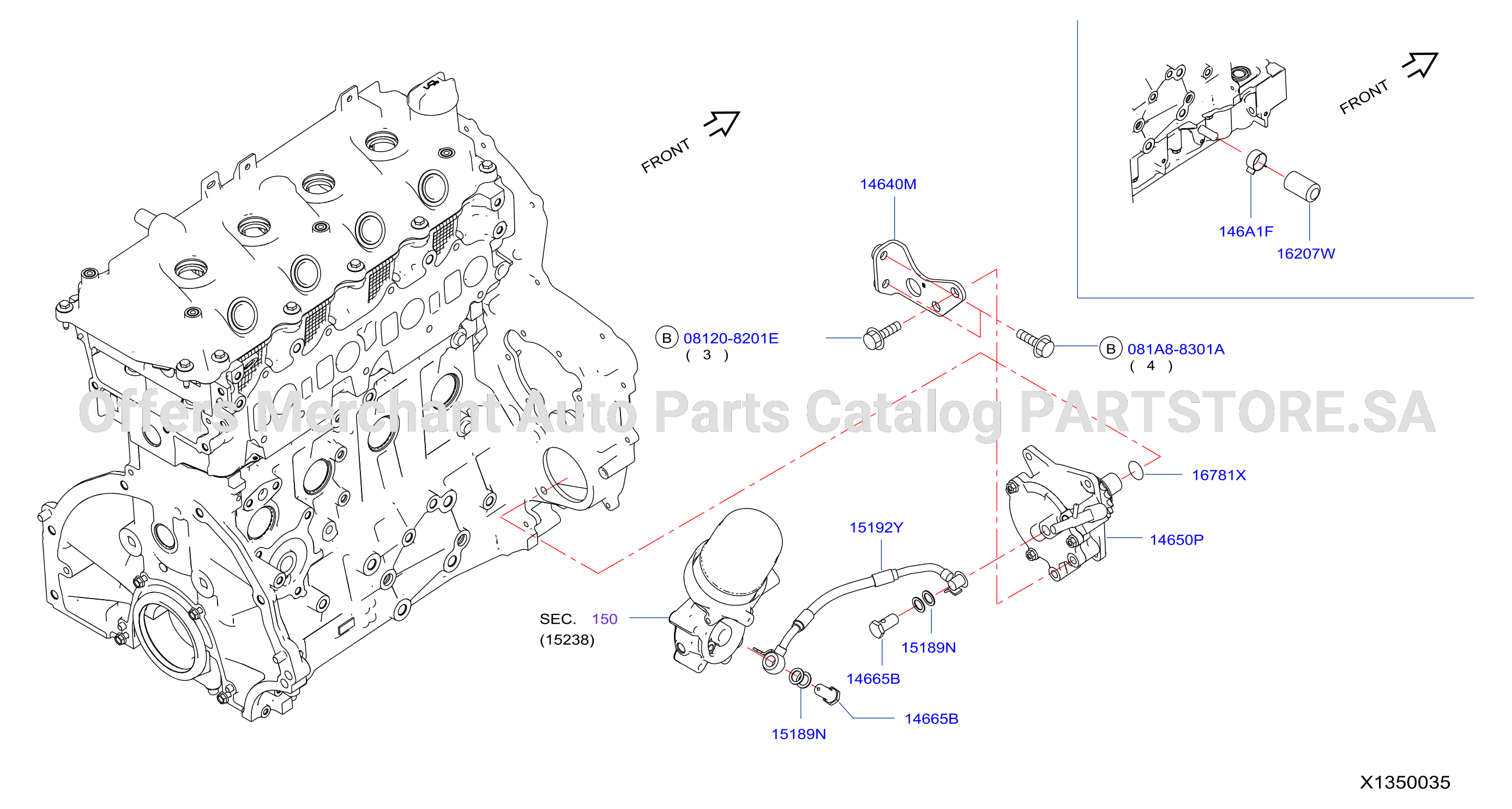 Front Cover Vacuum Pump Fitting Vaccum Pump