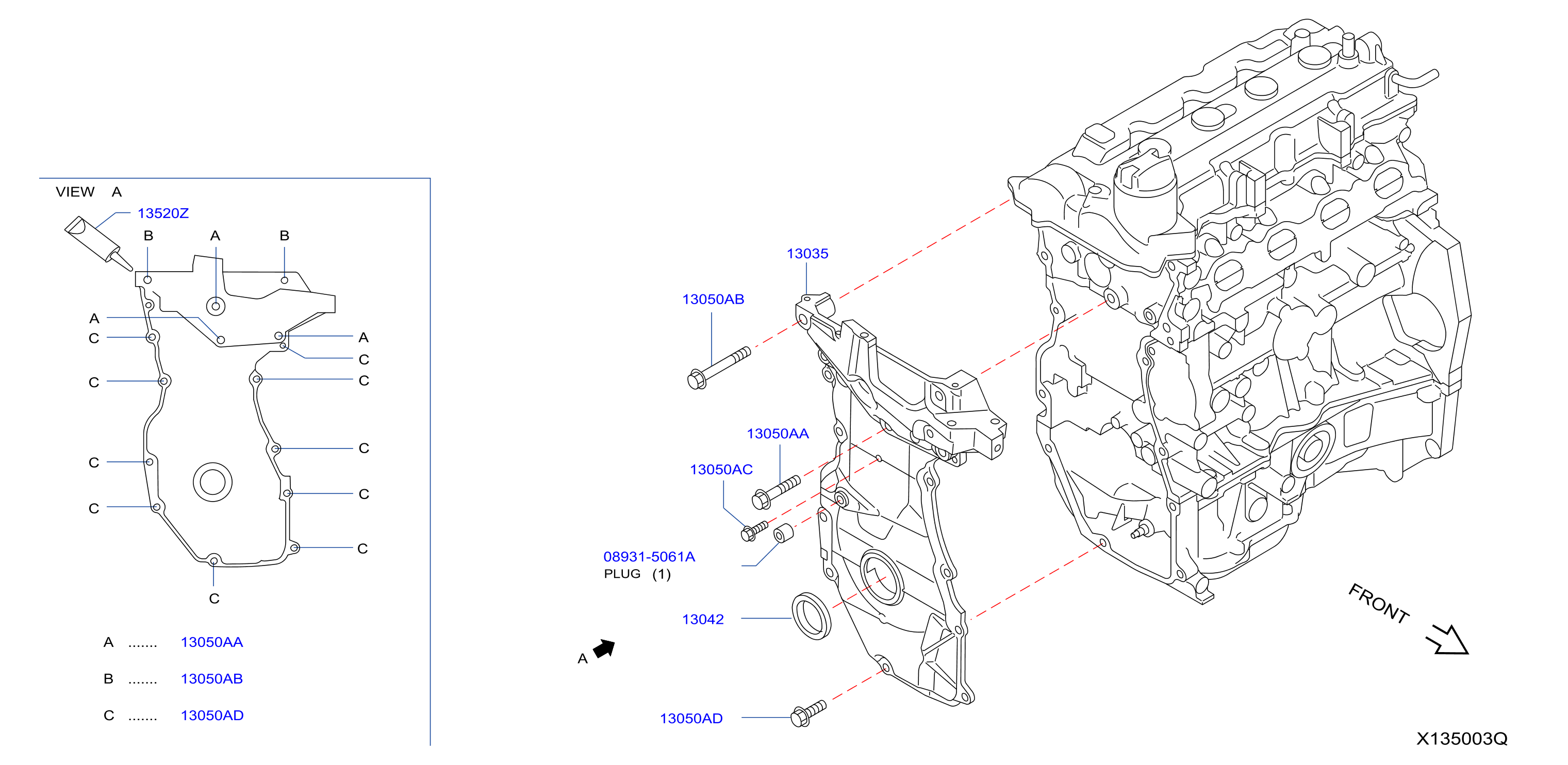 Front Cover Vacuum Pump Fitting Front Cover
