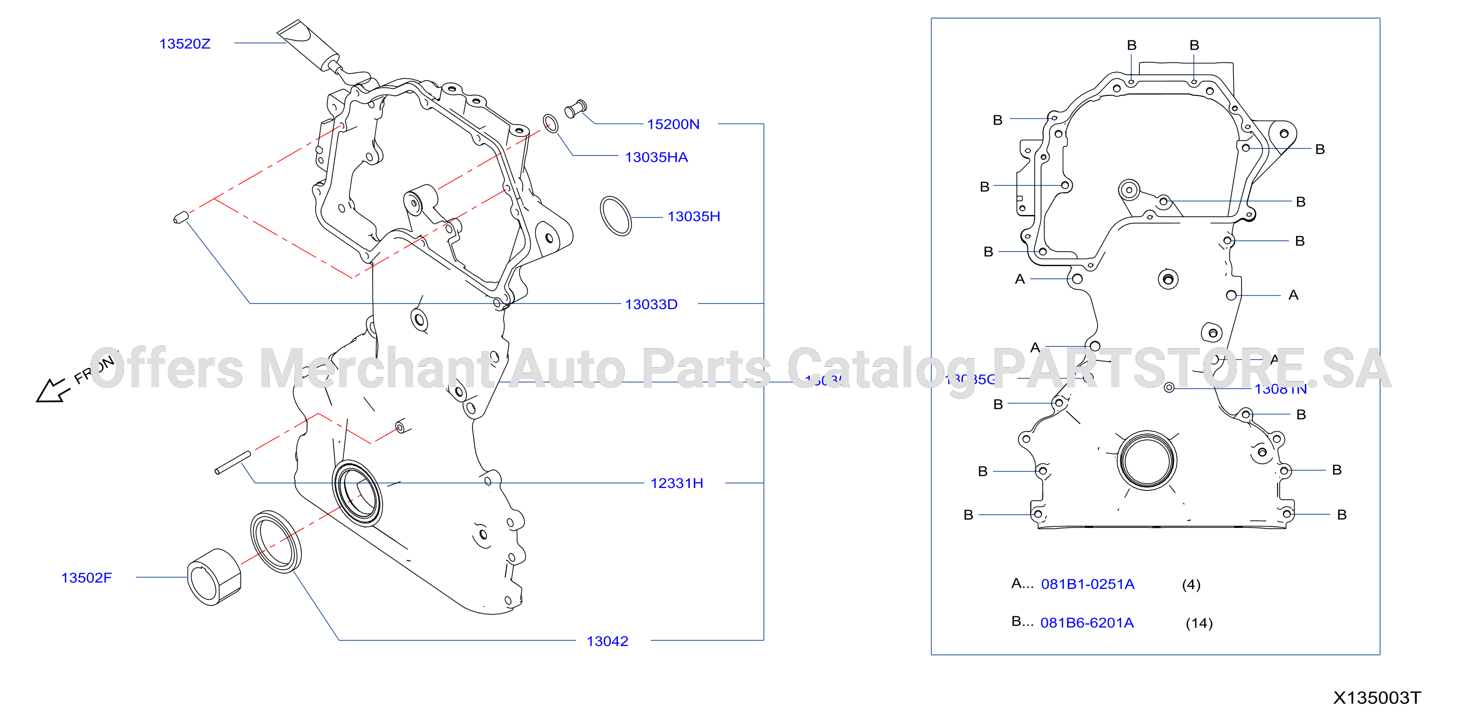Front Cover Vacuum Pump Fitting Front Cover