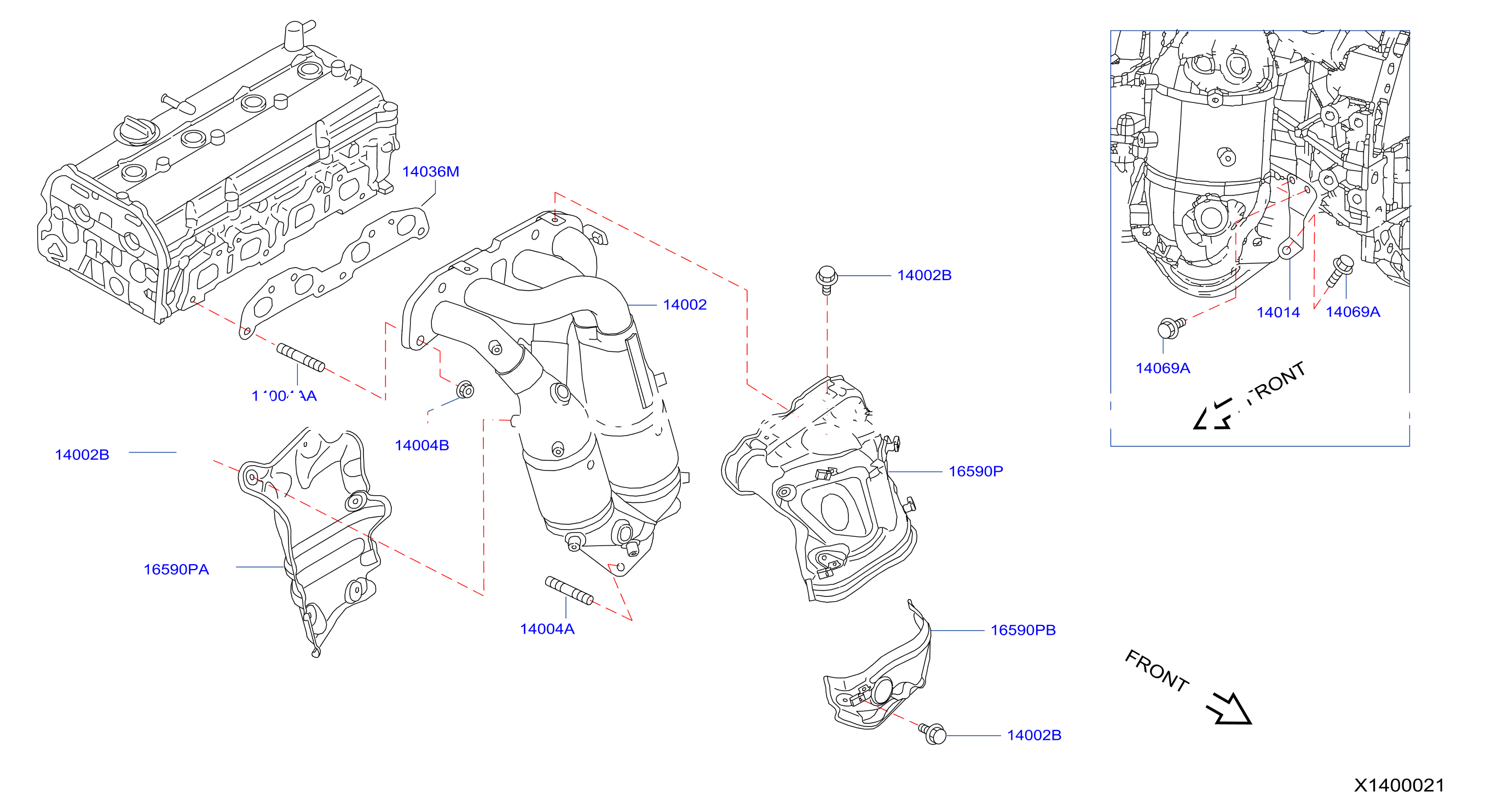 Manifold Exhaust Parts