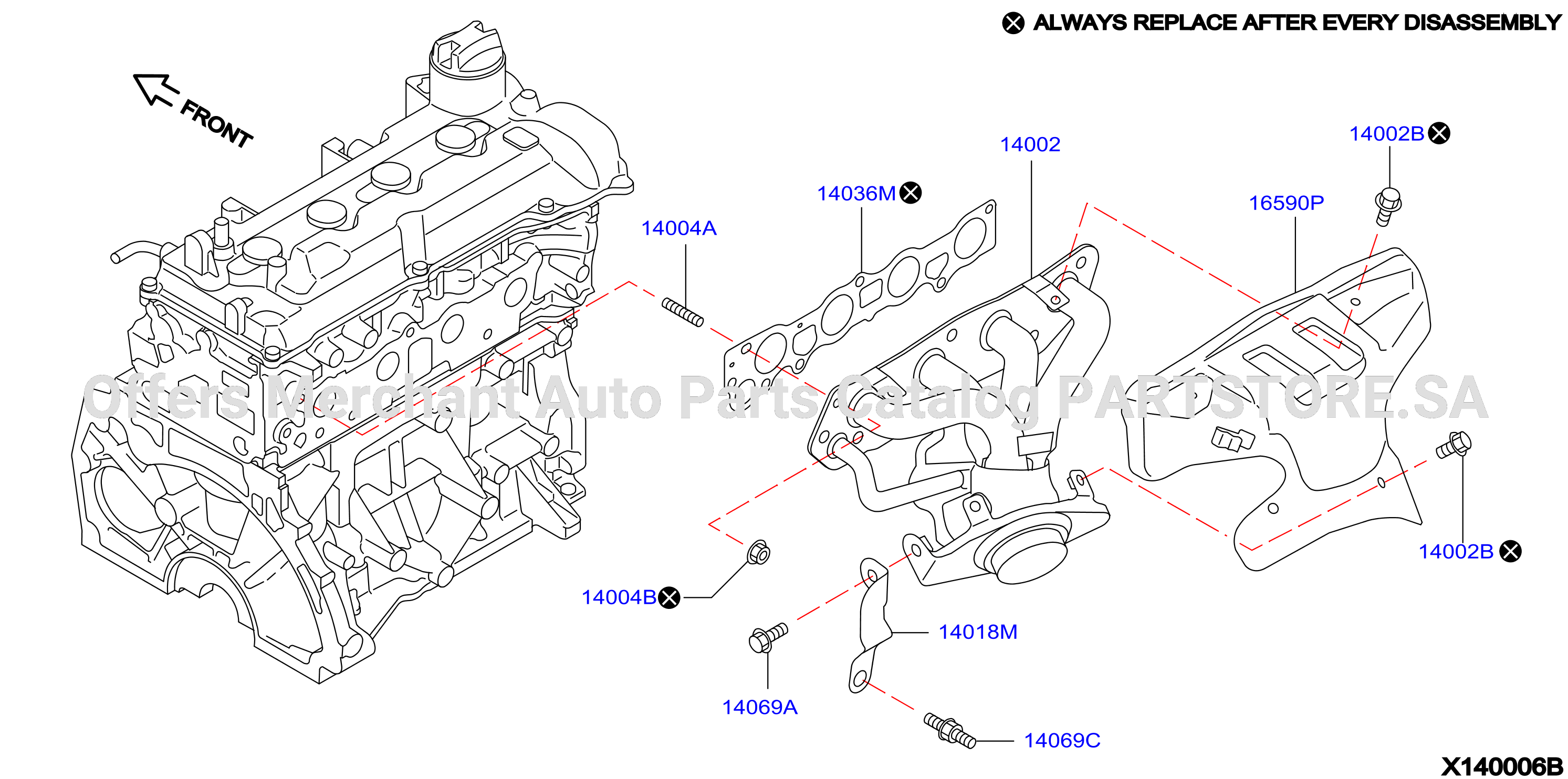 Manifold Exhaust Parts