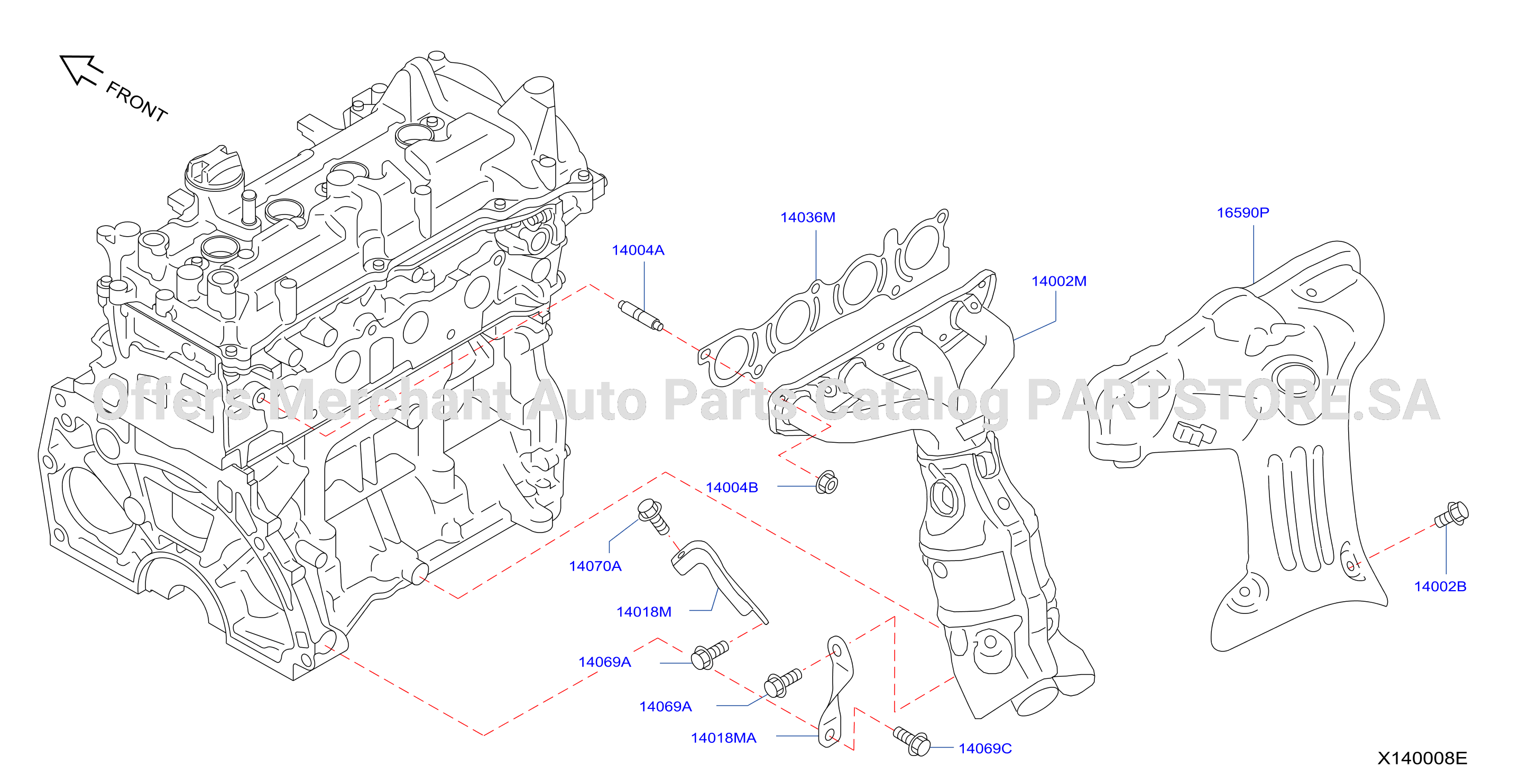 Manifold Exhaust Parts