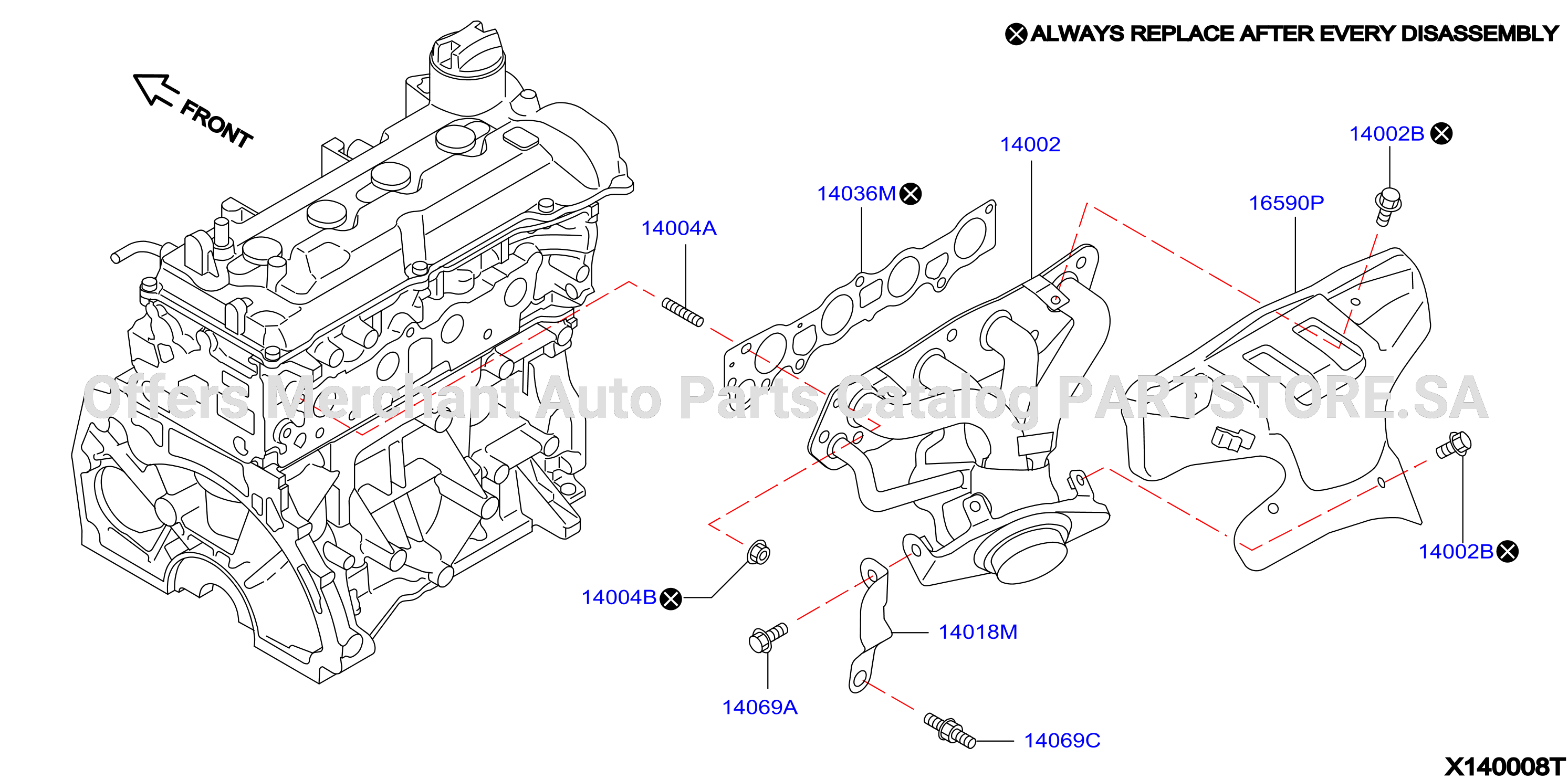 Manifold Exhaust Parts