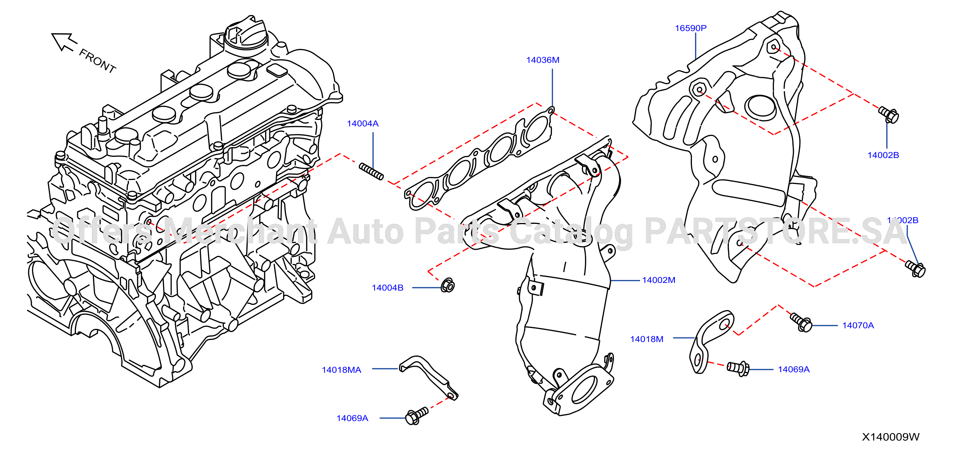 Manifold Exhaust Parts