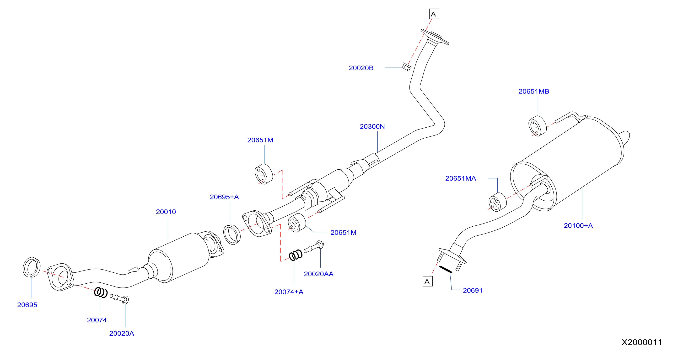 Exhaust Tube Muffler Exhaust Tube Muffler 4Xh2 Ffv