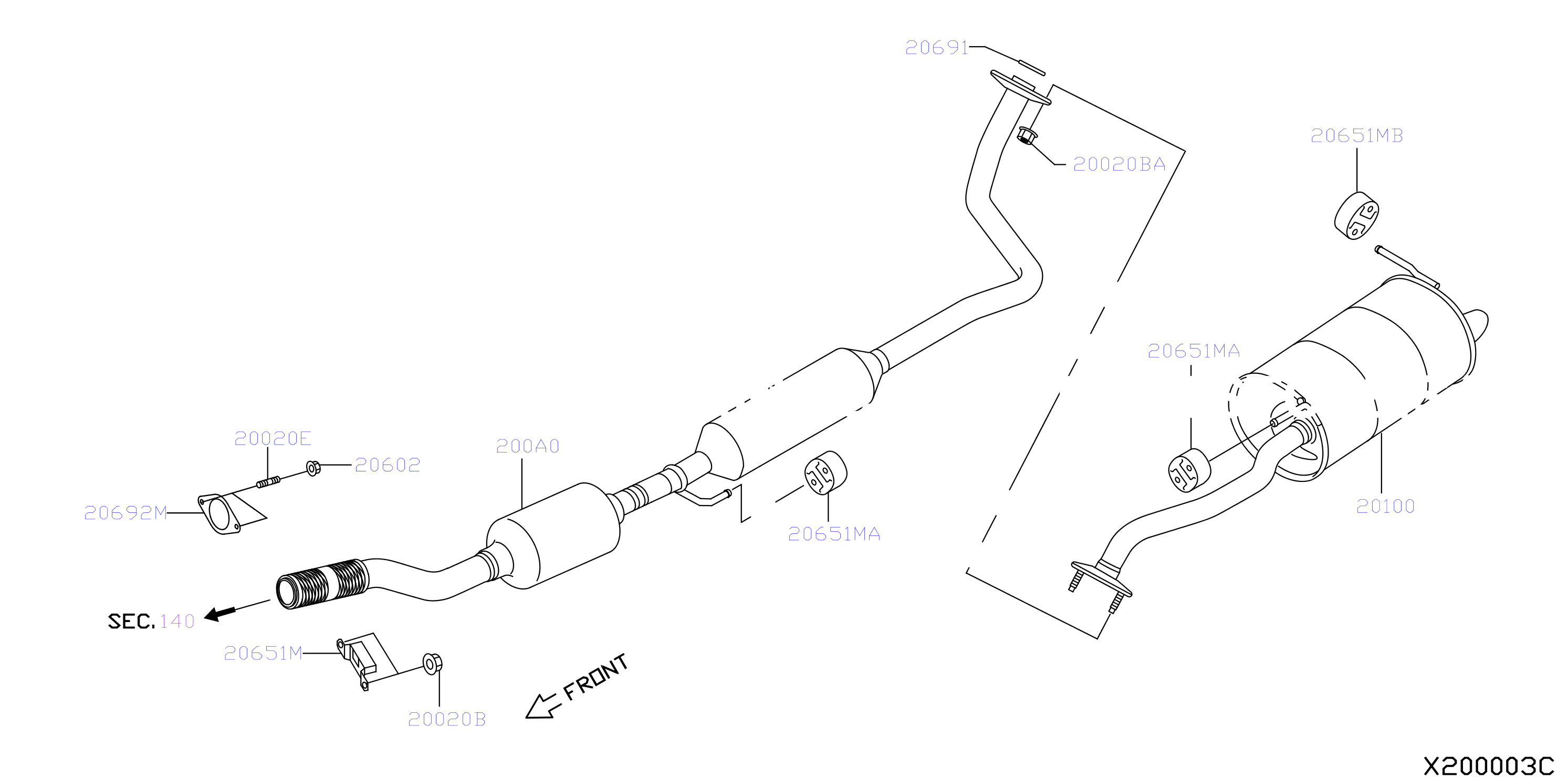 Exhaust Tube Muffler Exhaust Tube Muffler