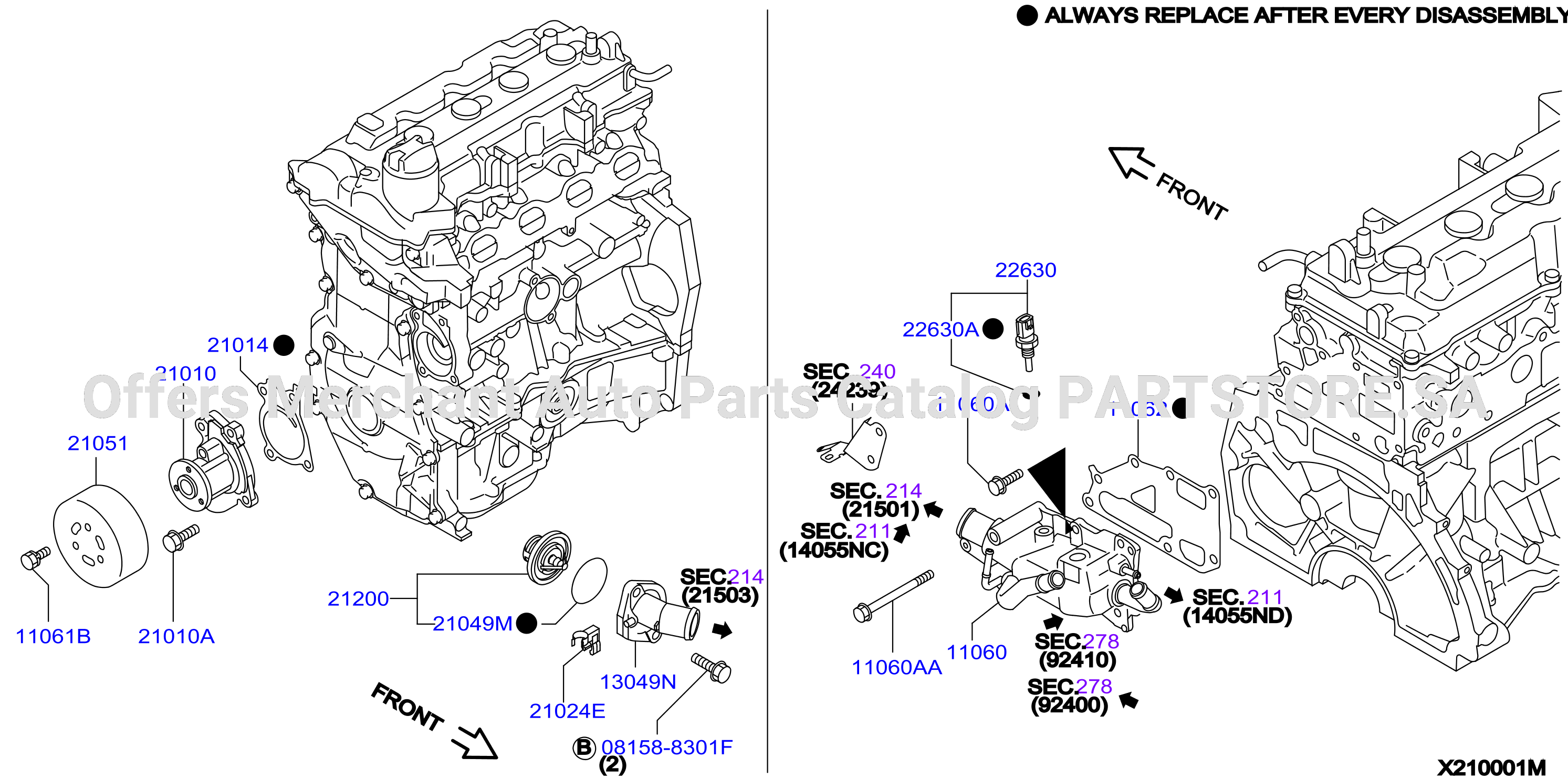 Water Pump Cooling Fan Thermostat
