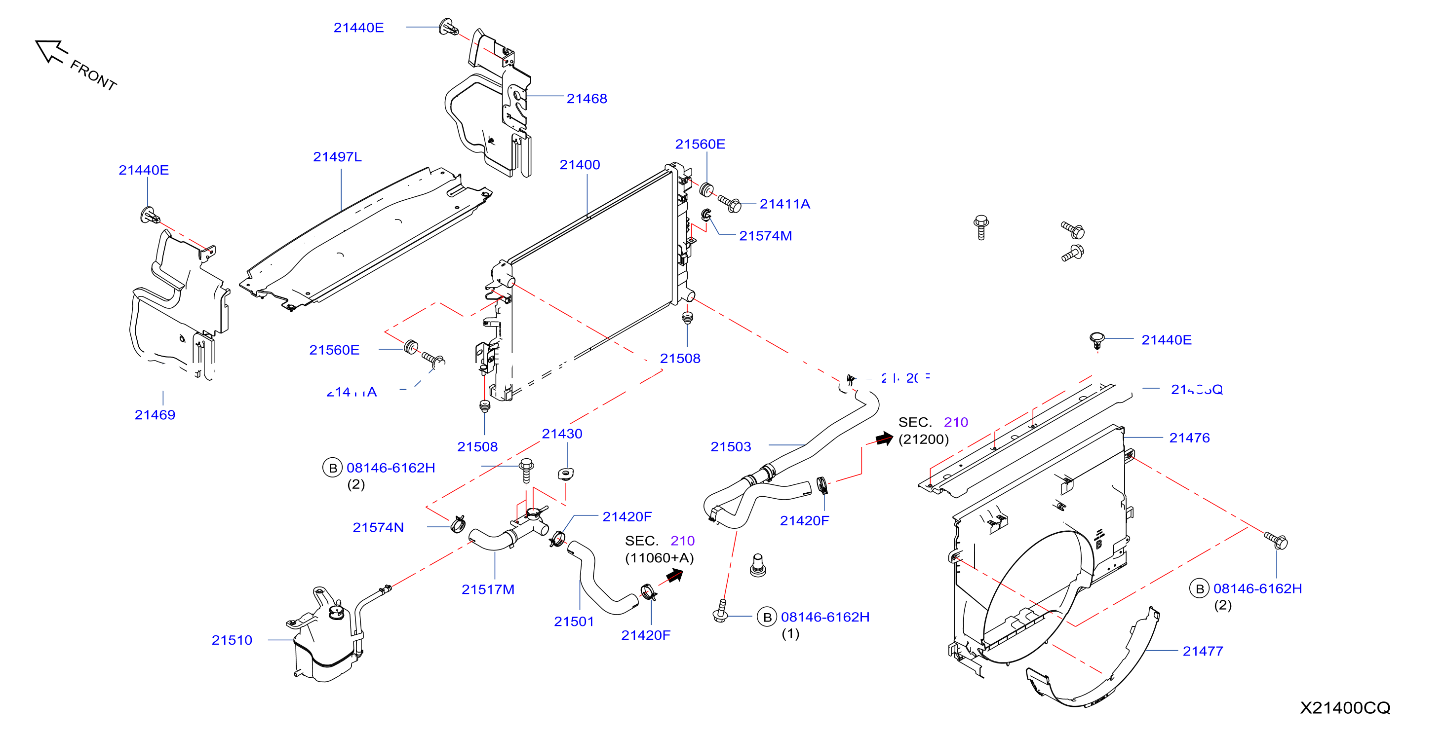 Radiator Shroud Inverter Cooling Fitting Parts 2