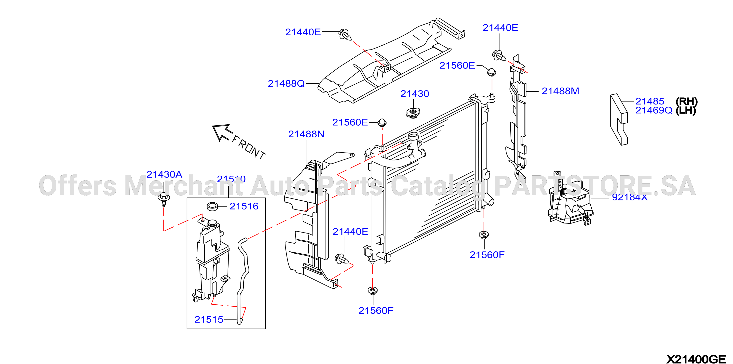 Radiator Shroud Inverter Cooling Fitting Parts 2