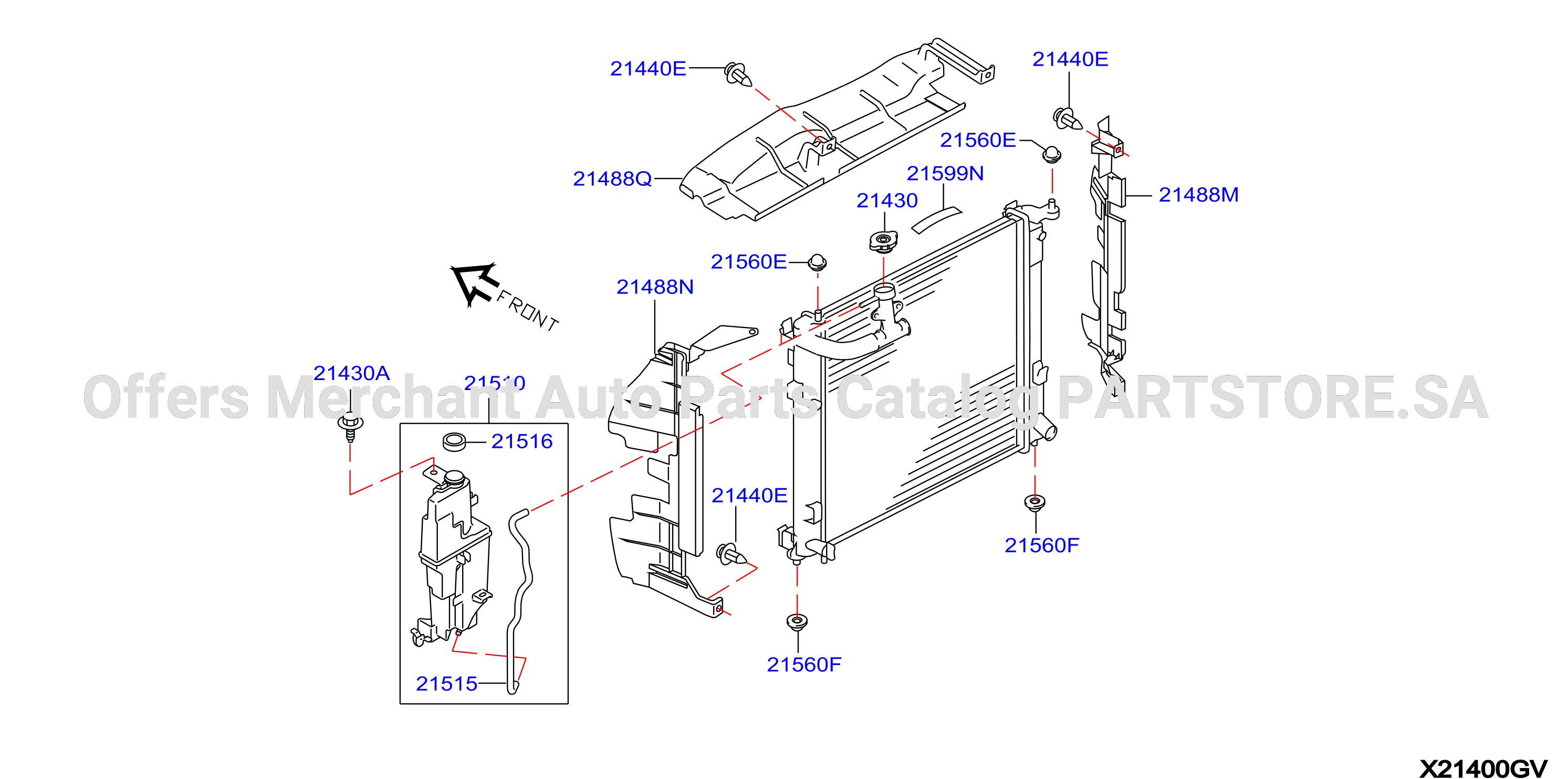 Radiator Shroud Inverter Cooling Fitting Parts 2