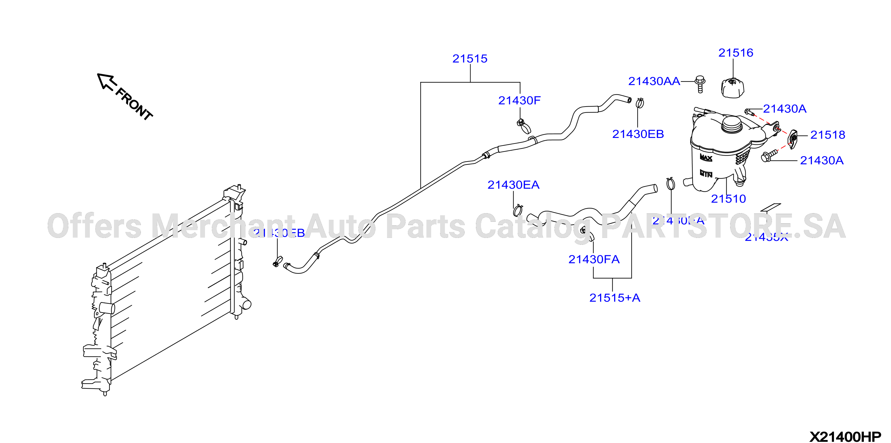 Radiator Shroud Inverter Cooling Reservior Tank