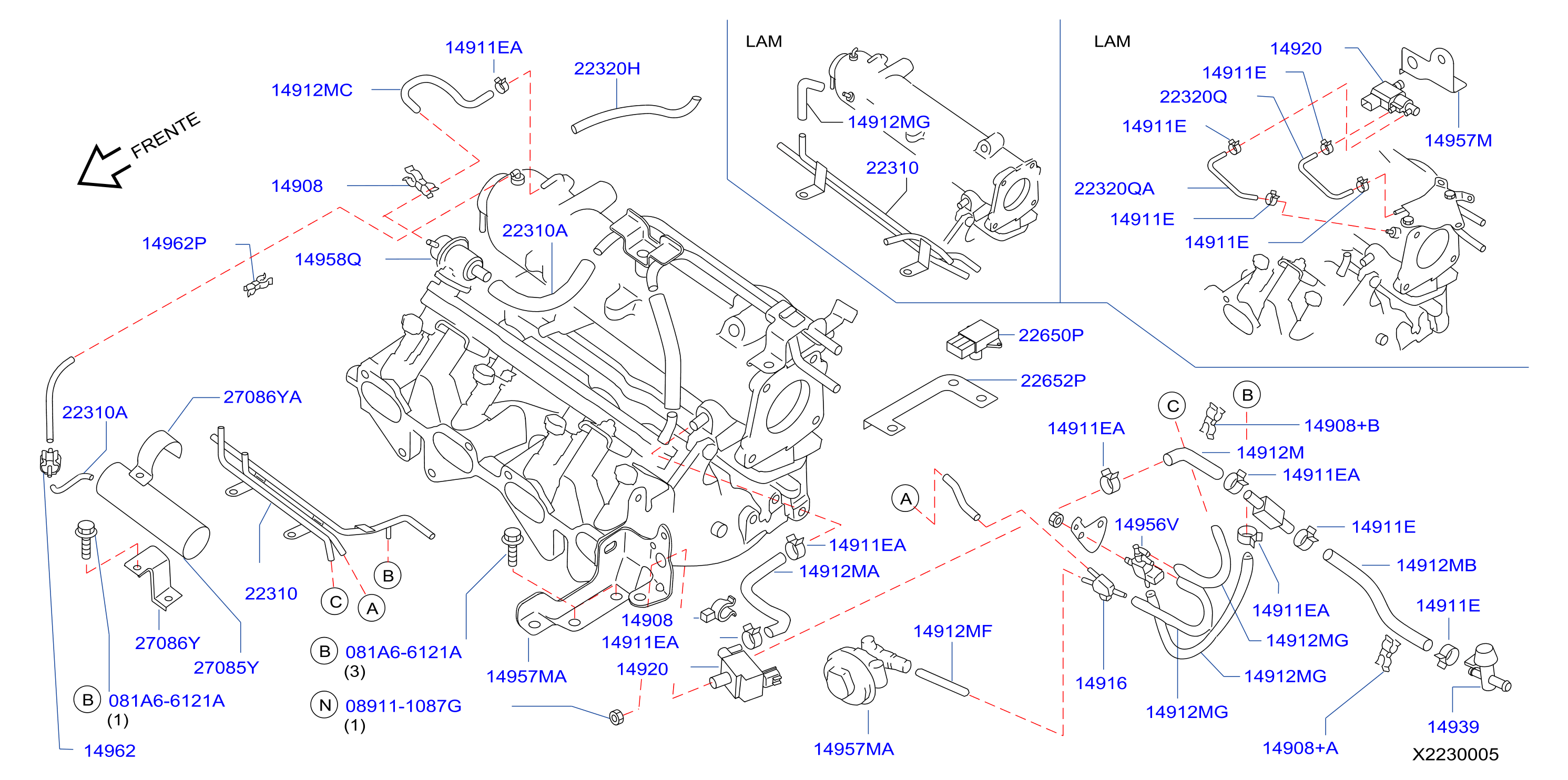 Engine Control Vacuum Piping Piping