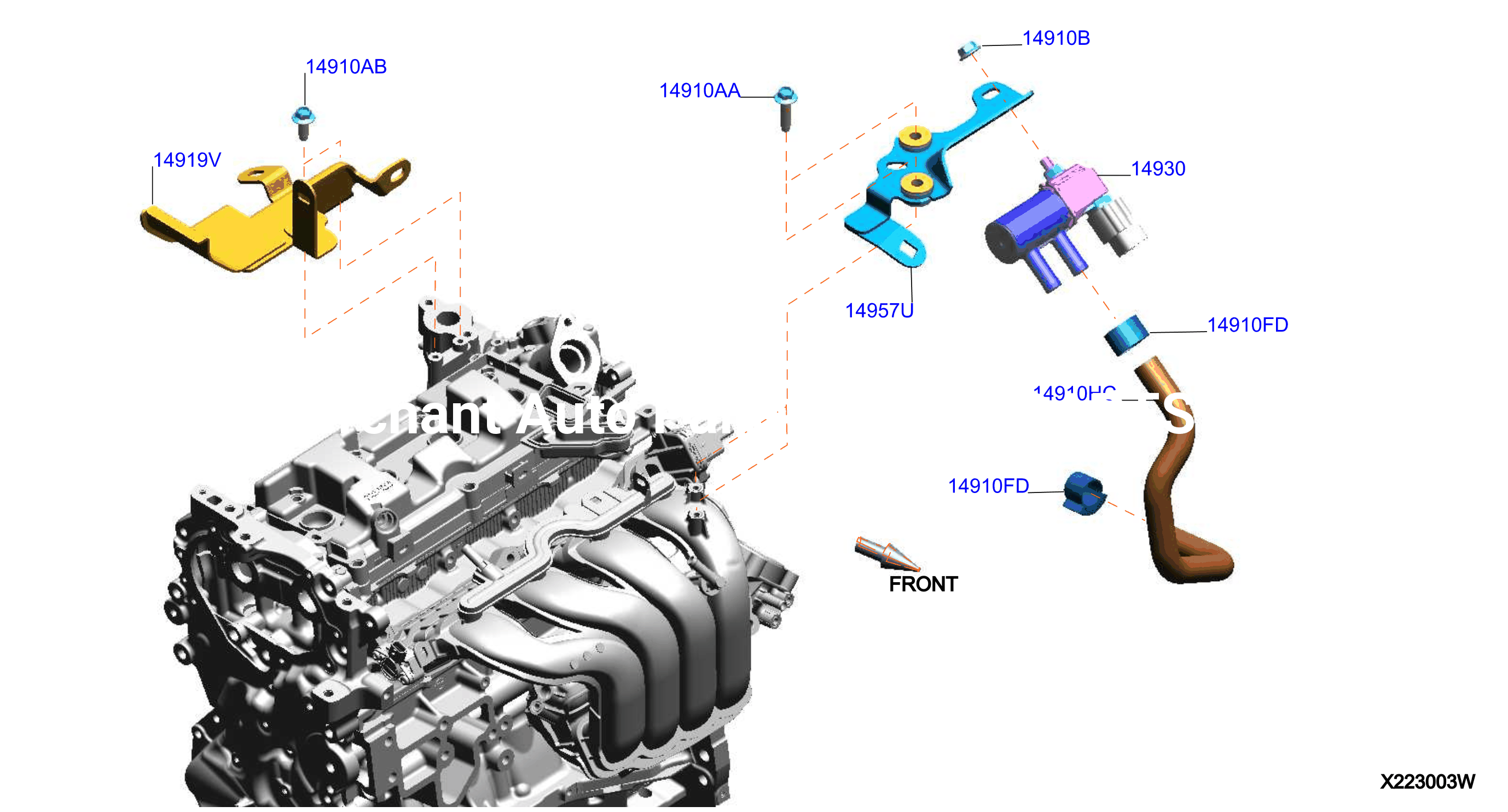 Engine Control Vacuum Piping Canister
