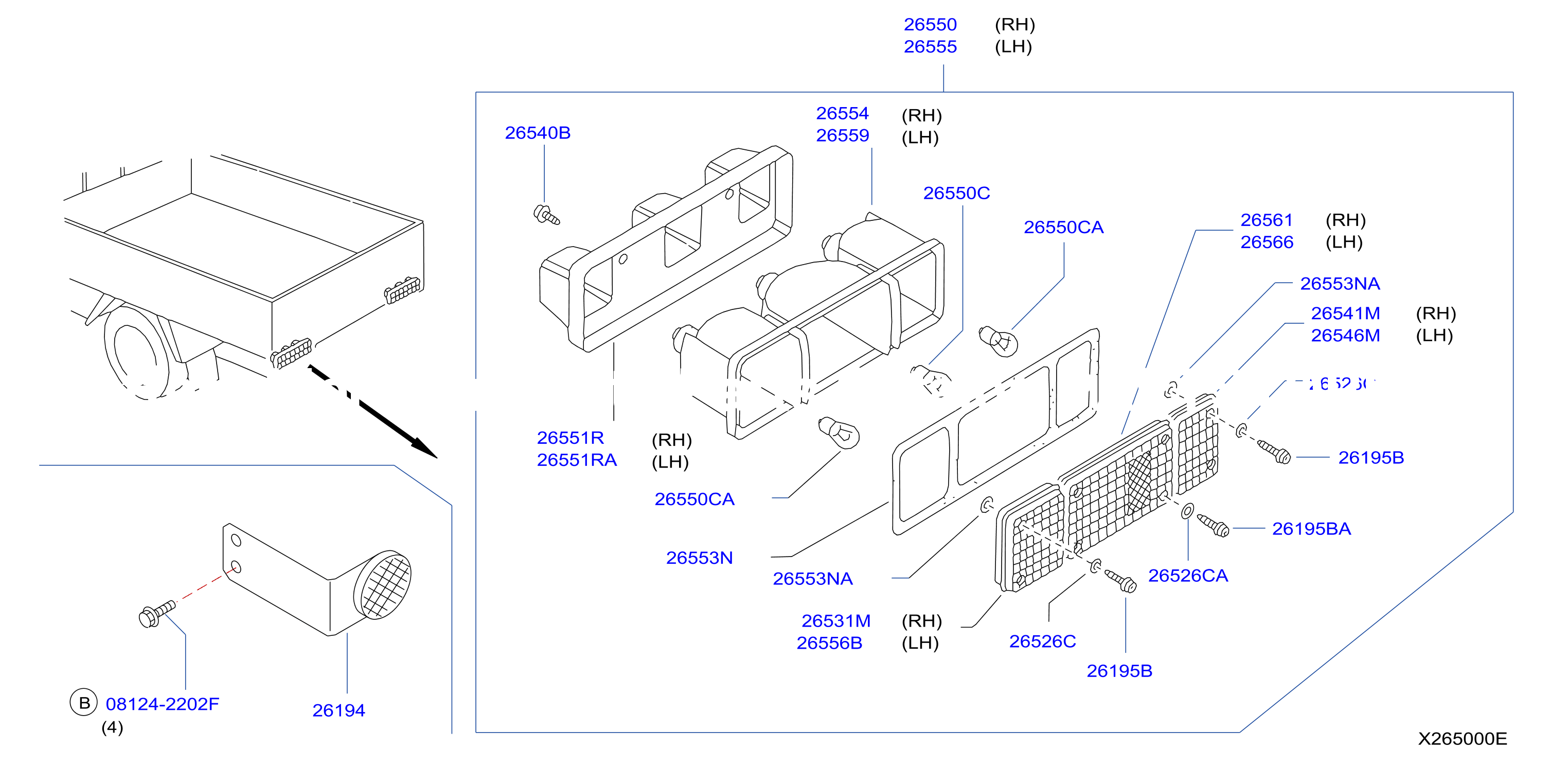 Rear Combination Lamp Chassis