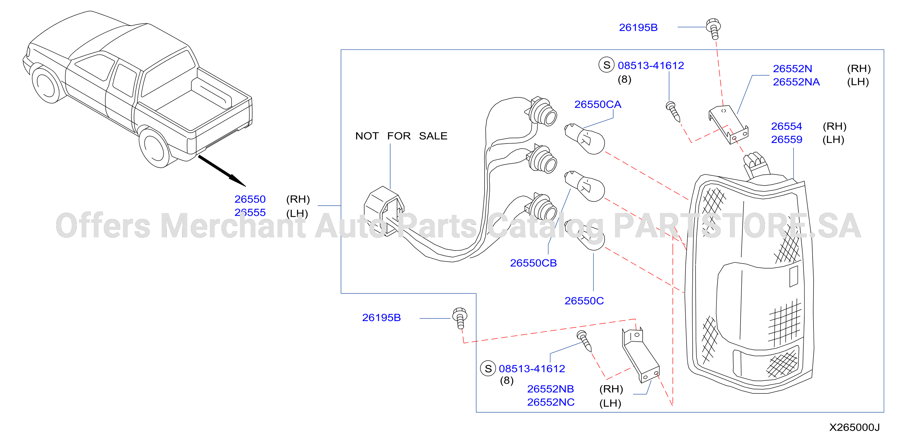 Rear Combination Lamp Body