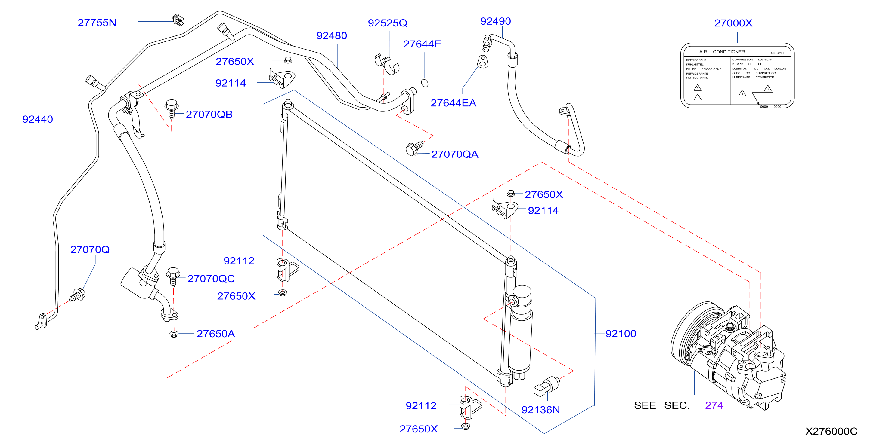 Condenser Liquid Tank Piping Condensor